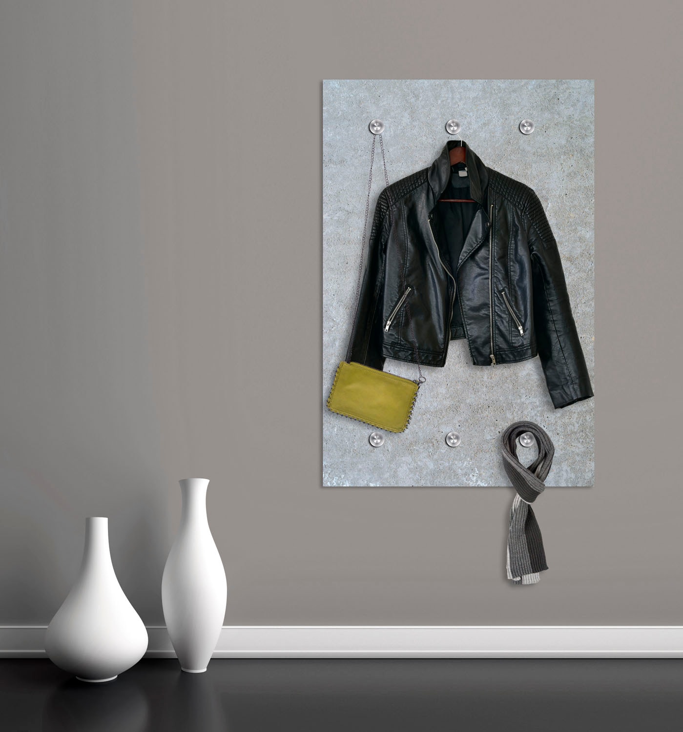 queence Barre de penderie »Wand« mit 6 Haken, 80 x 120 cm