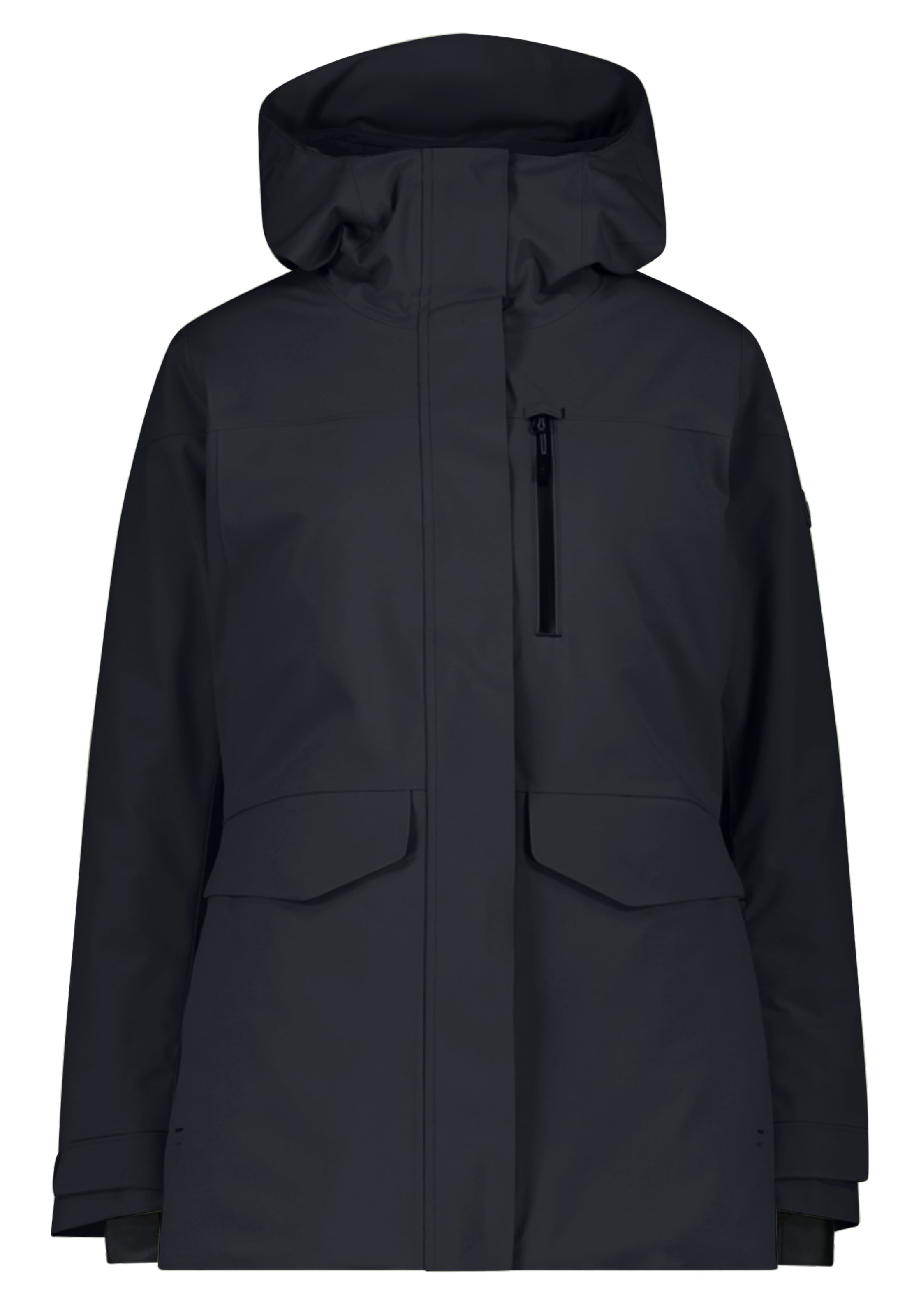 CMP Parka fonctionnelle »WOMAN LONG JACKET FIX HOOD« avec capuche Coupe-vent, étanche, coutures thermocollées, rembourrage chauffant