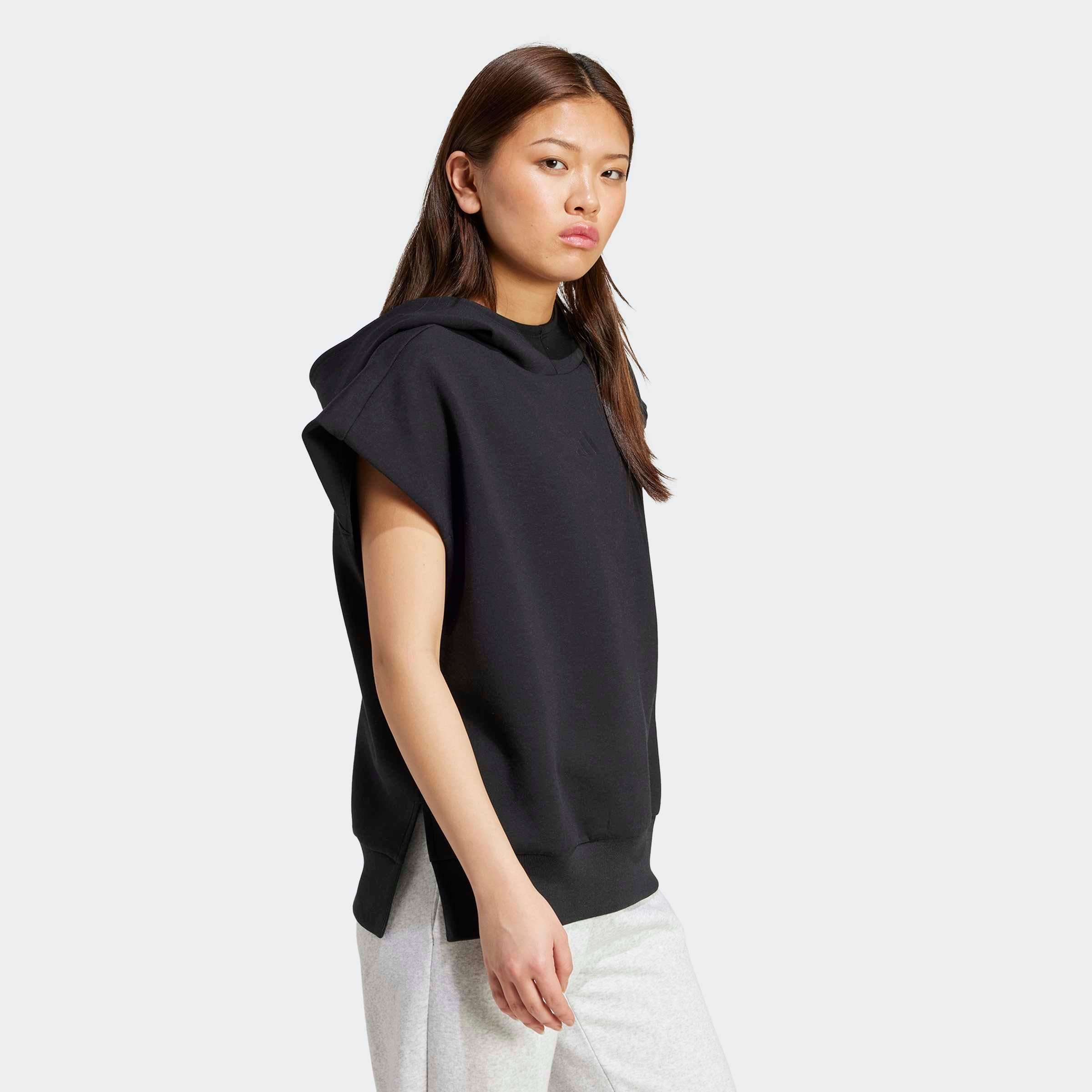 adidas Sportswear Sweatshirt »SOFT LUX LOCKERER ÄRMELLOSER HOODIE«, ärmellos, mit integrierter Kapuze, mit seitlichen Schlitzen
