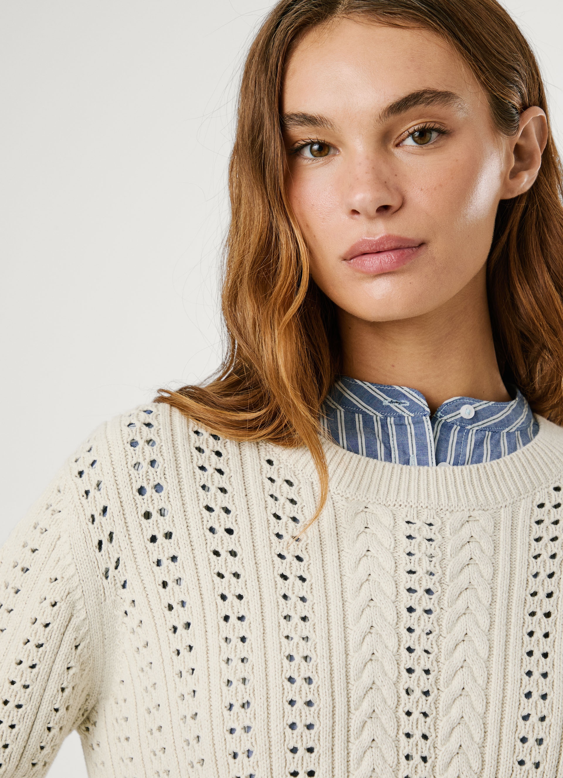 Pepe Jeans Pull en tricot »CANDIDE« mit Lochmuster