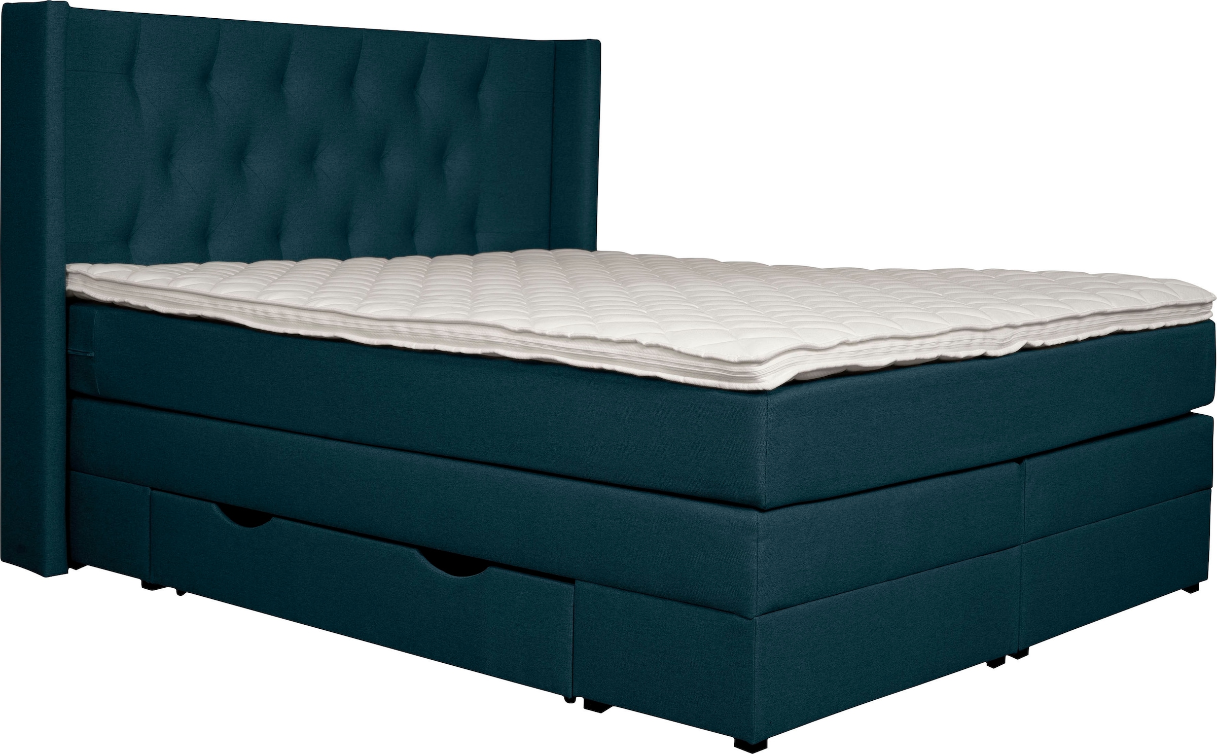 Home affaire Lit boxspring »Elegance« mit schöner Knopfheftung, in den Härtegraden H2 & H3, inkl. Schubladen