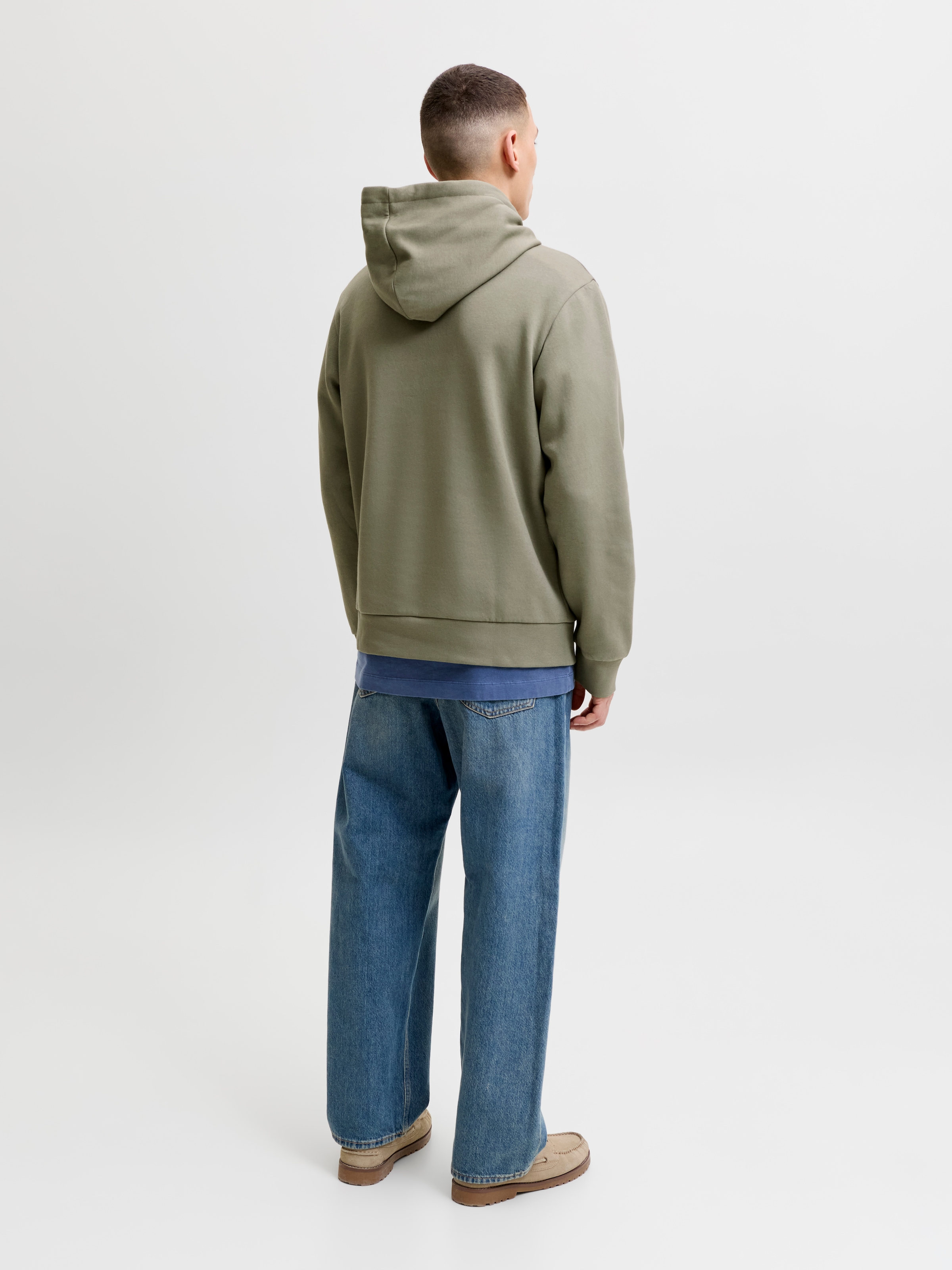 Jack & Jones Sweat à capuche »JJELOGO SWEAT HOOD 2 COL AW26 SN«, mélange coton, coupe régulière
