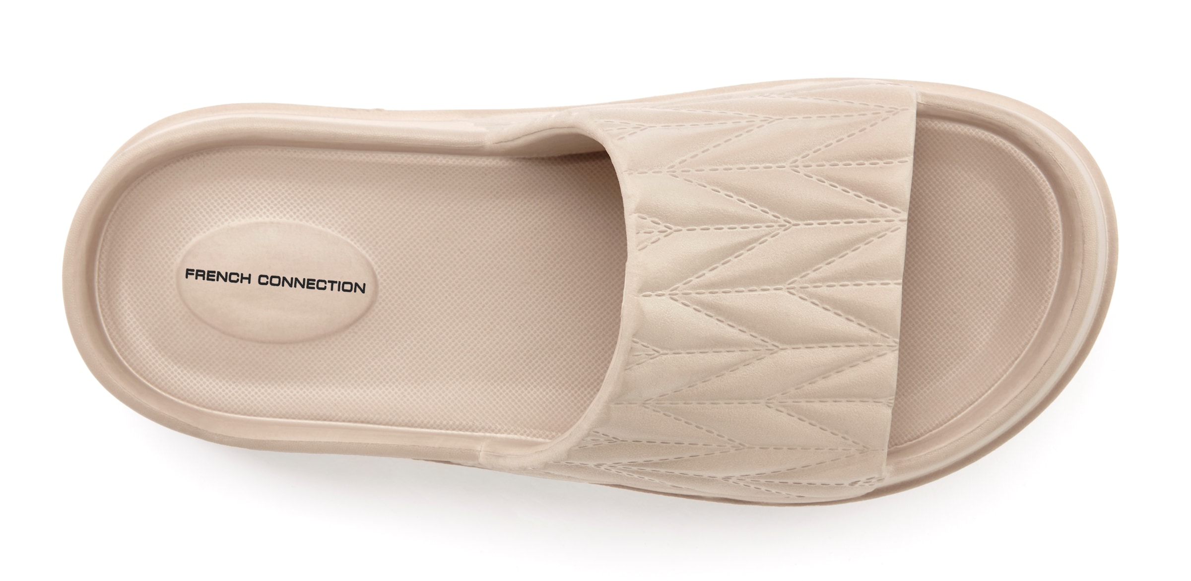 French Connection Mules de bain »Badeschlappe, Badelatsche, Mule, Sandale, offener Schuh, Sommerschuhe«  mule en matériau déperlant avec semelle compensée