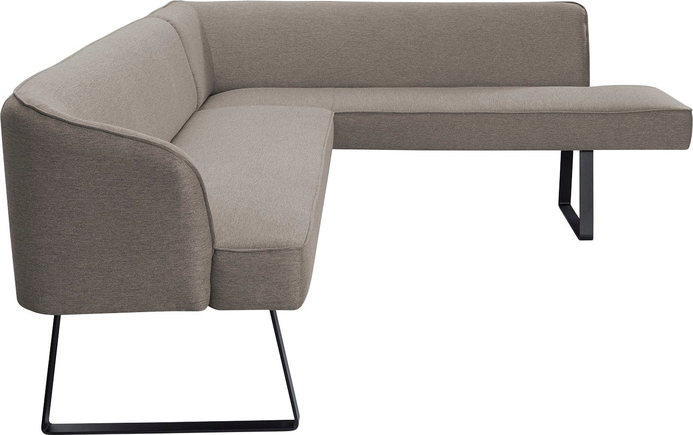exxpo - sofa fashion Banc d'angle »Americano« mit Keder und Metallfüssen, Bezug in verschiedenen Qualitäten