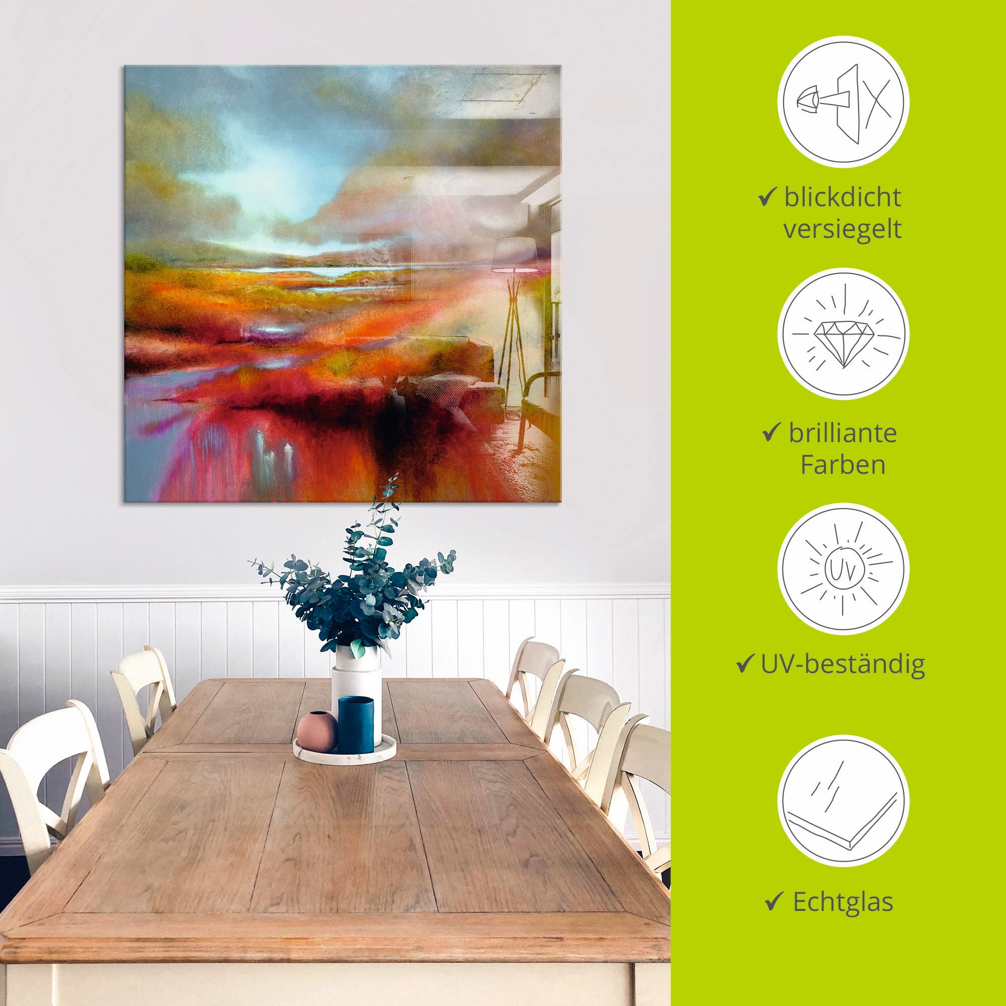 Artland Glasbild »Ein perfekter Tag I« Berge 1 Stk. tlg. in verschiedenen Grössen