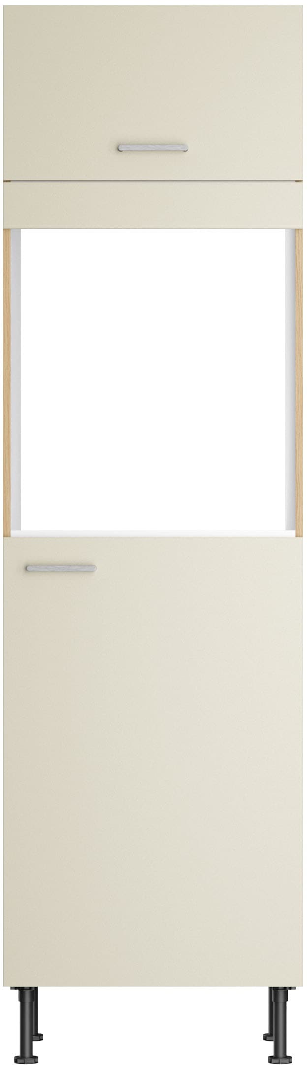 KOCHSTATION Backofenumbauschrank »KS-Lucy« Breite 60 cm, mit 1 Tür, 1 Klappe, Soft-Close, höhenverstellbare Füsse