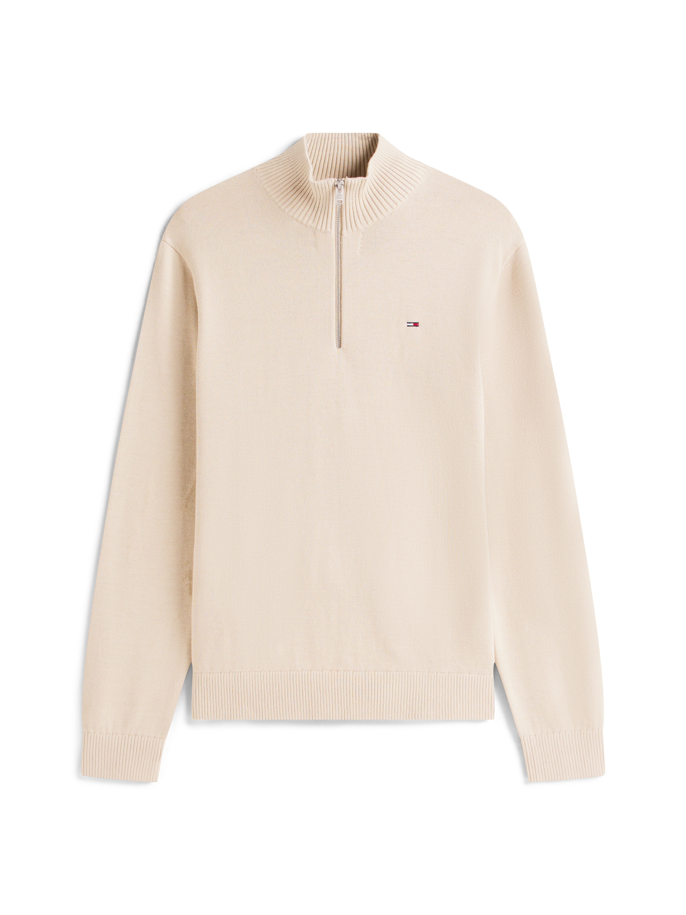 Tommy Jeans Pull en tricot »TJM SLM ESS LIGHT ¼ ZIP SWTR EXT« Mit Rundhalsausschnitt