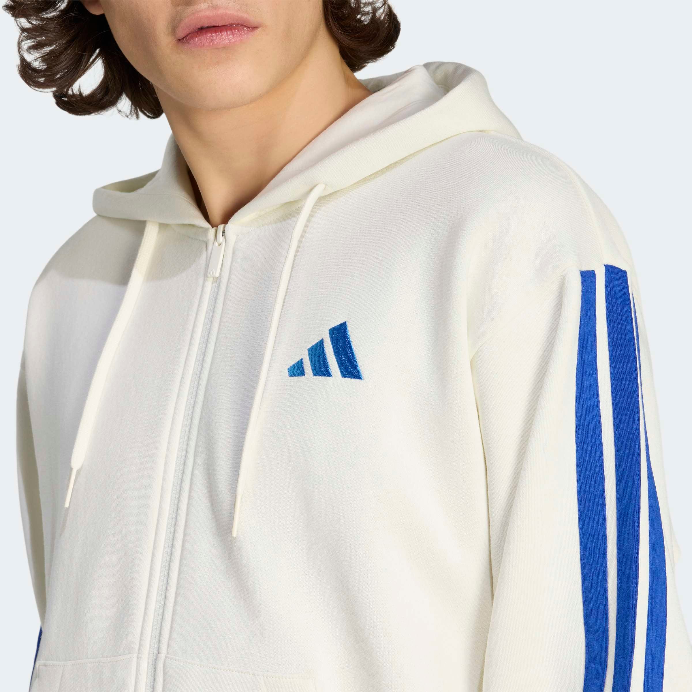 adidas Sportswear Veste sweat »ESSENTIALS 3-STREIFEN« pour course et mode sportive, avec fermeture éclair