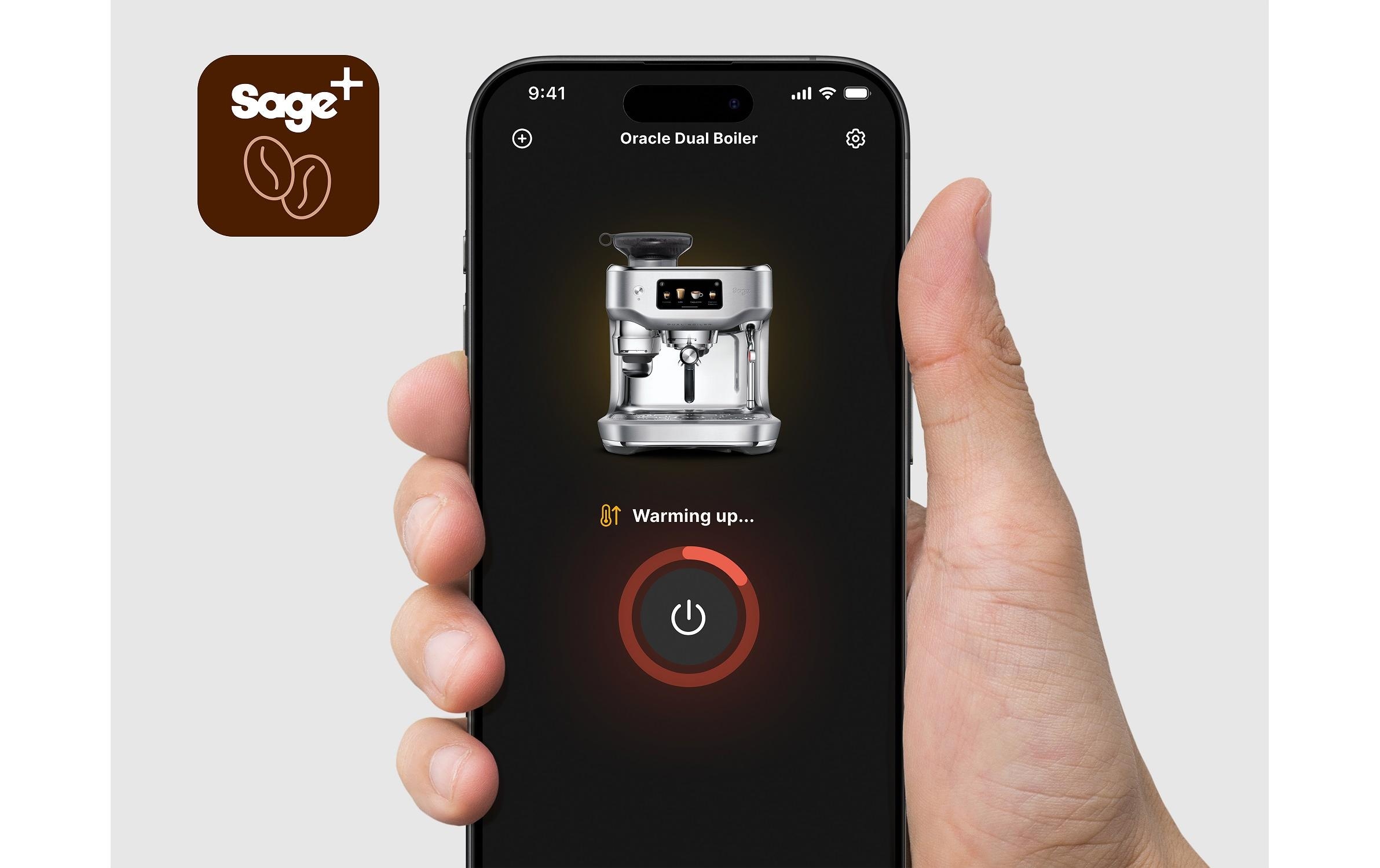 Sage Siebträgermaschine »Oracle Dual Boiler Black Truffel« Espressomaschine