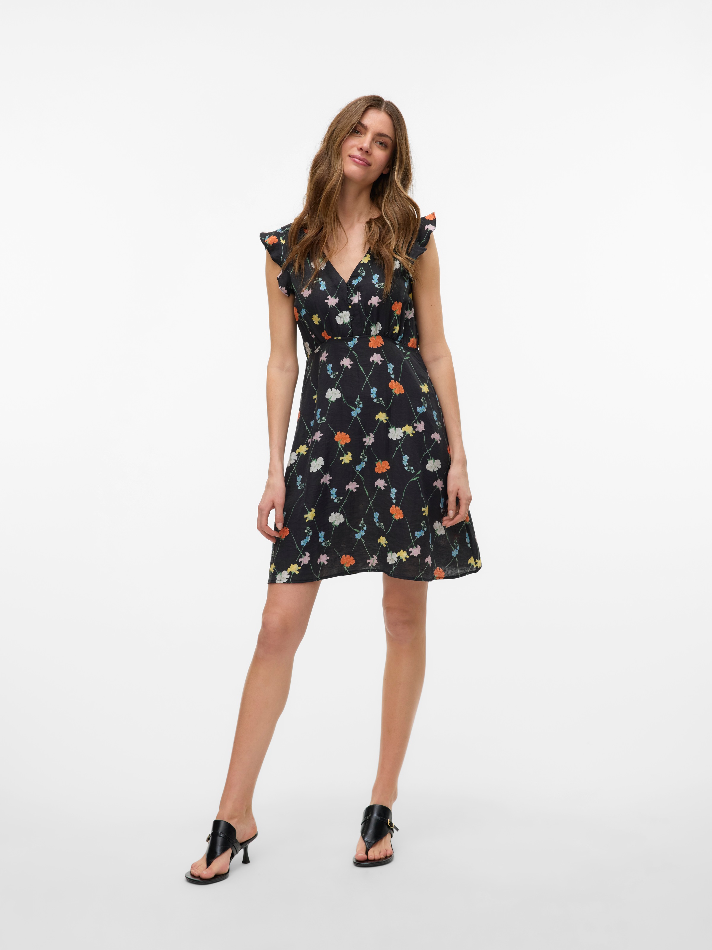Vero Moda Maxikleid »VMFLORA OLGA CS SHORT DRESS WVN GA« Sommerkleid,