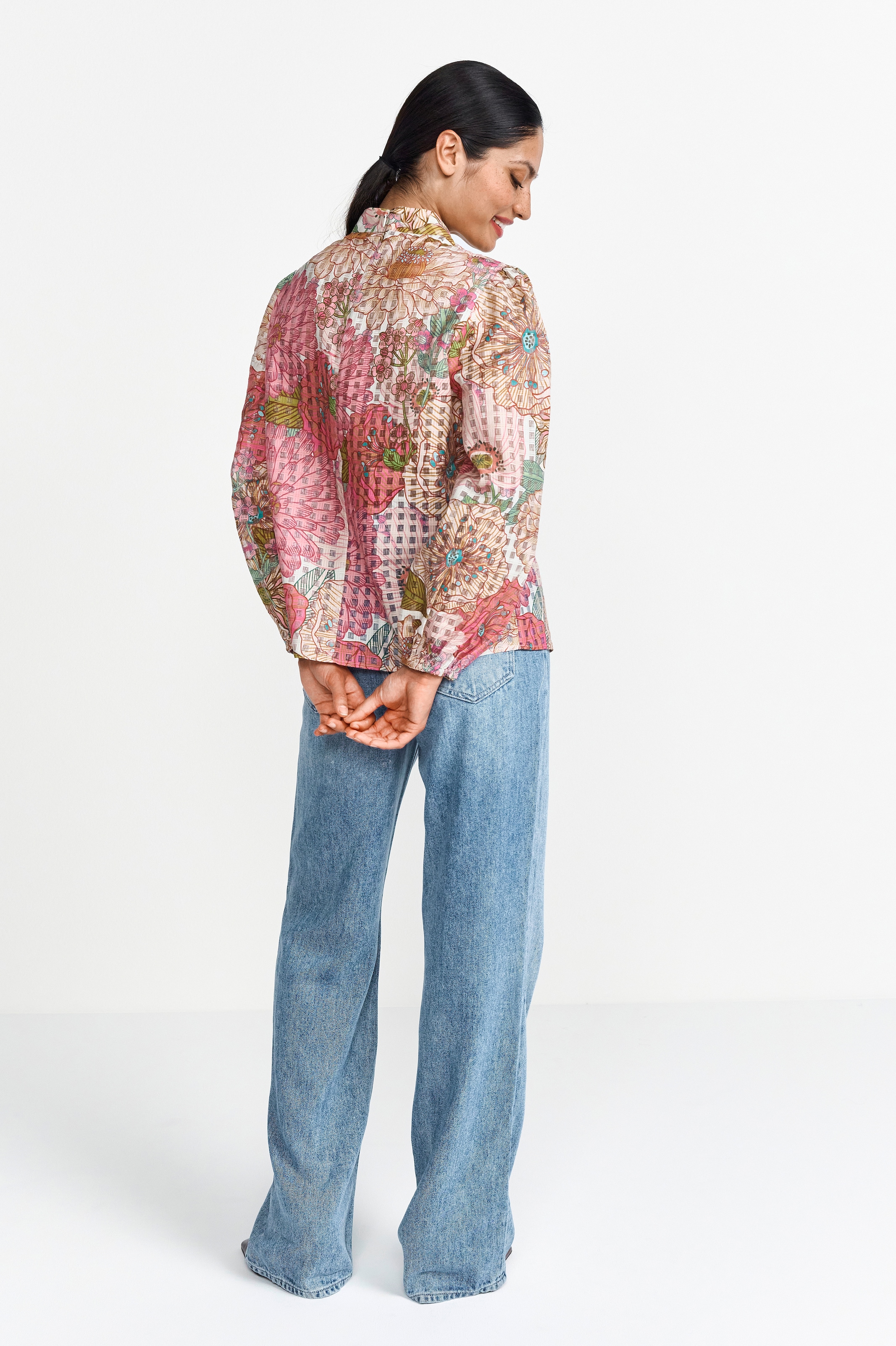 RICHROYAL Blouse classique Mit Rundhalsausschnitt