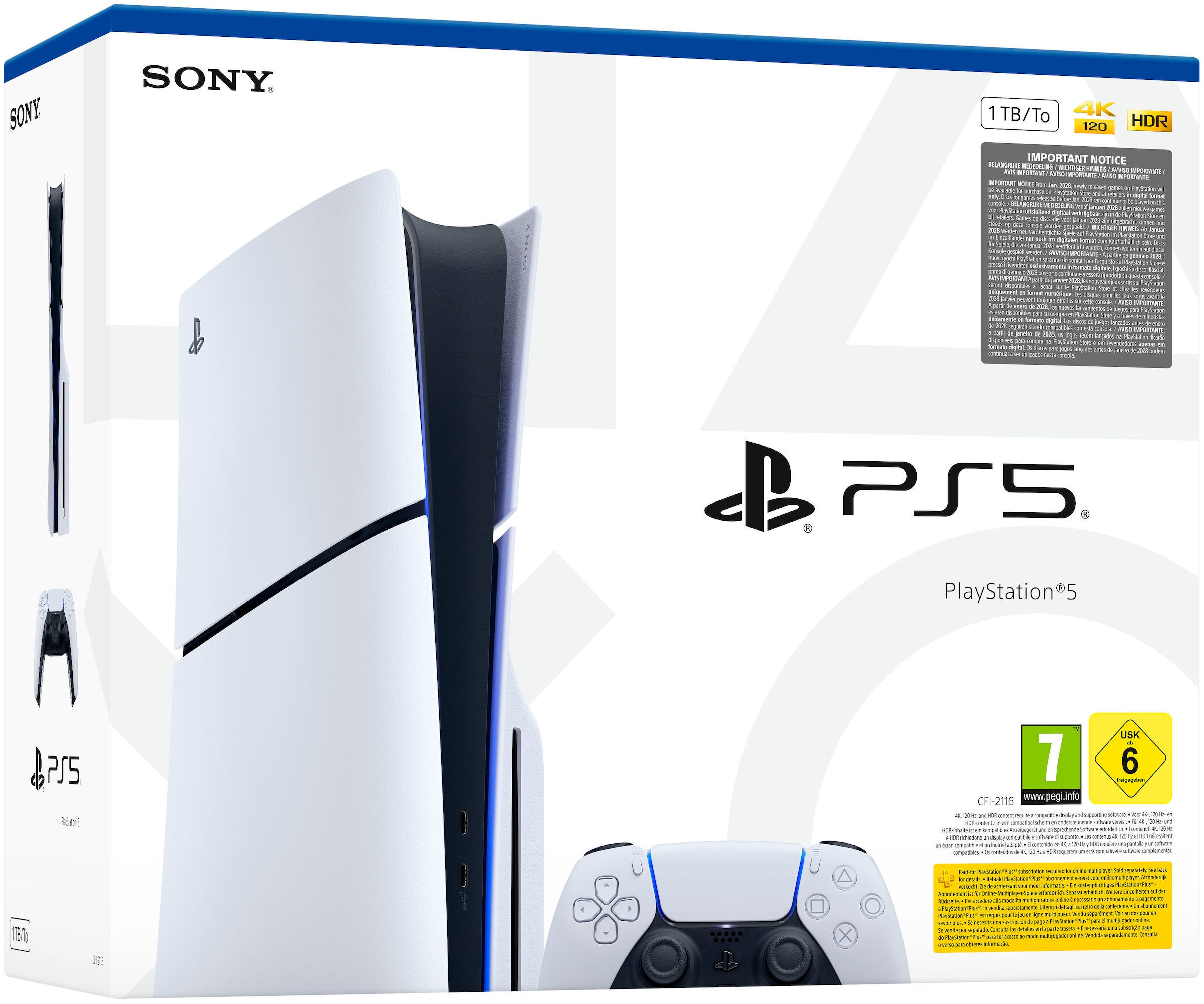 PlayStation 5 Set de consoles »PS5 Disk Edition (Slim) inkl. Assassin’s Creed Black Flag Resynced« 1.000 Go 1 To
