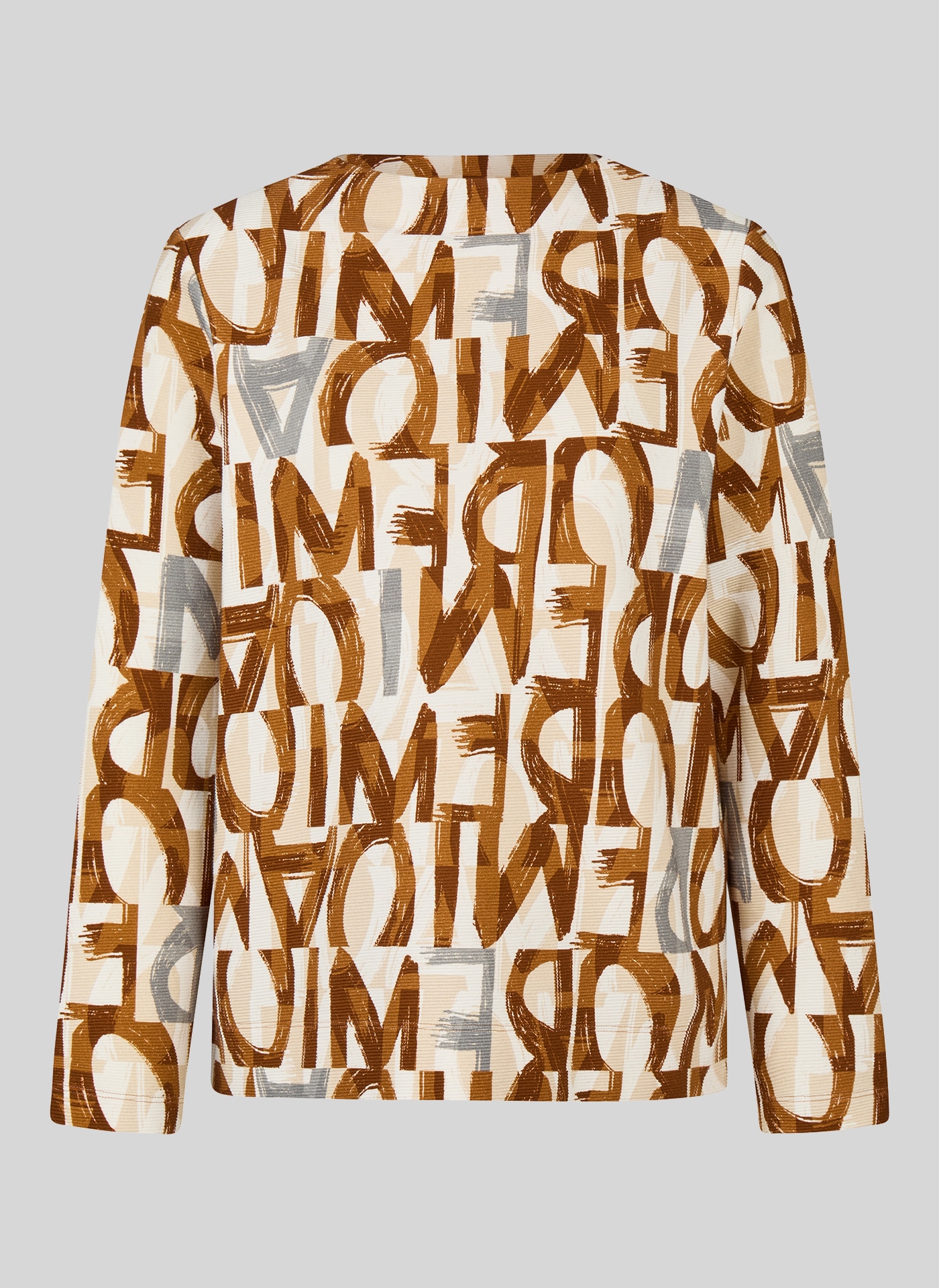 Rabe T-shirt à manches longues avec imprimé intégral et col montant