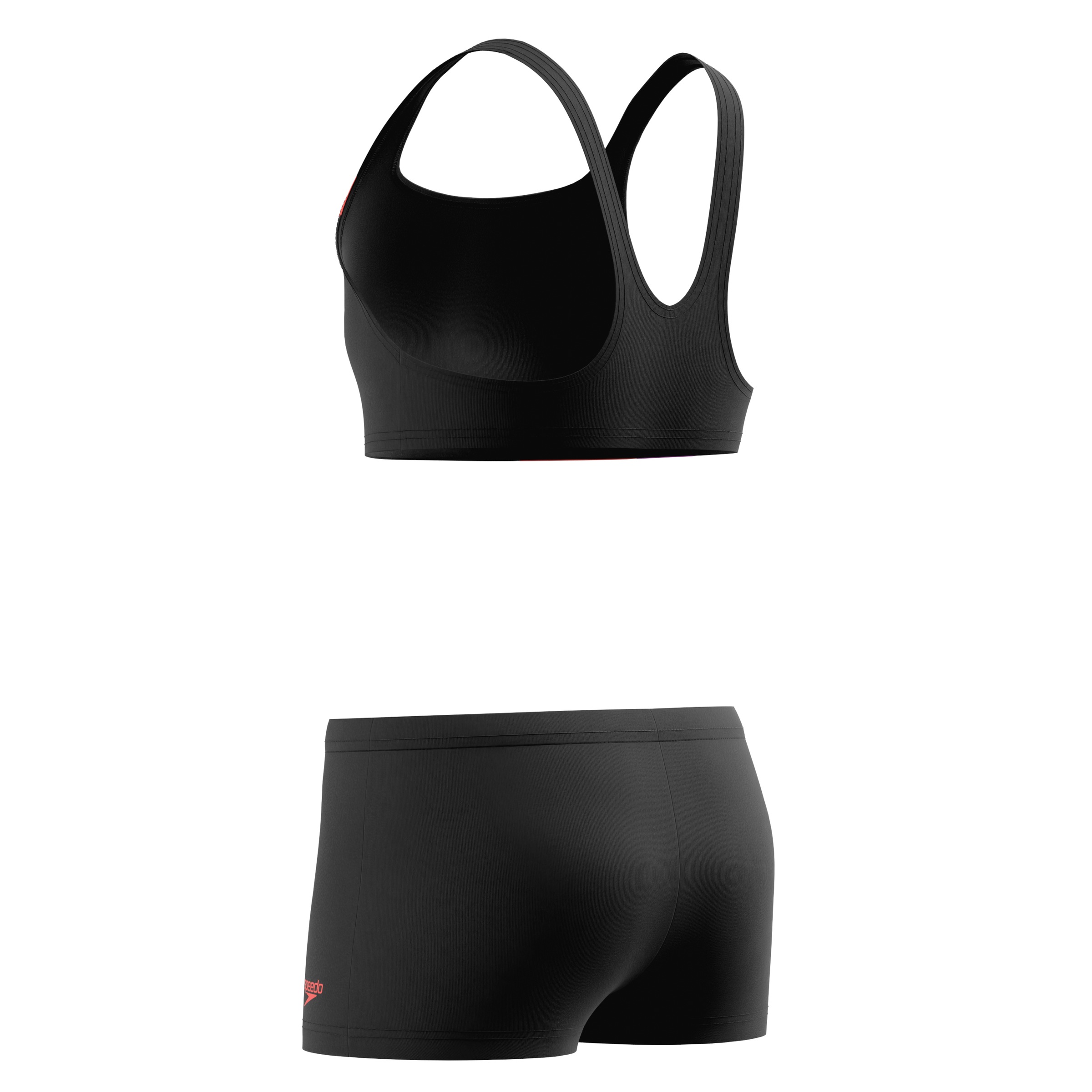 Speedo Bustier-Bikini »HYPERBOOM BUTTERFLY BACK 2PC BLK/PNK«