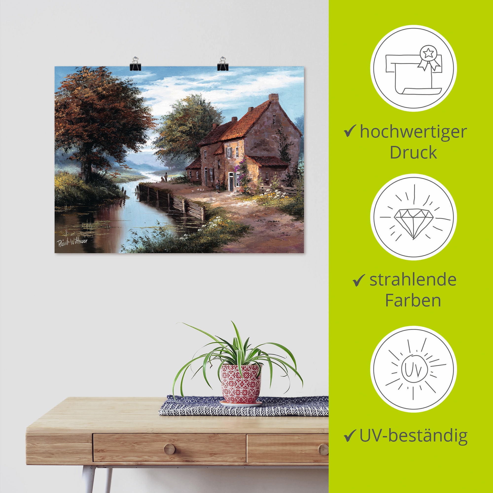 Artland Wandbild »Früher Morgen« Gewässer 1 Stk. tlg. als Leinwandbild, Poster in verschied. Grössen