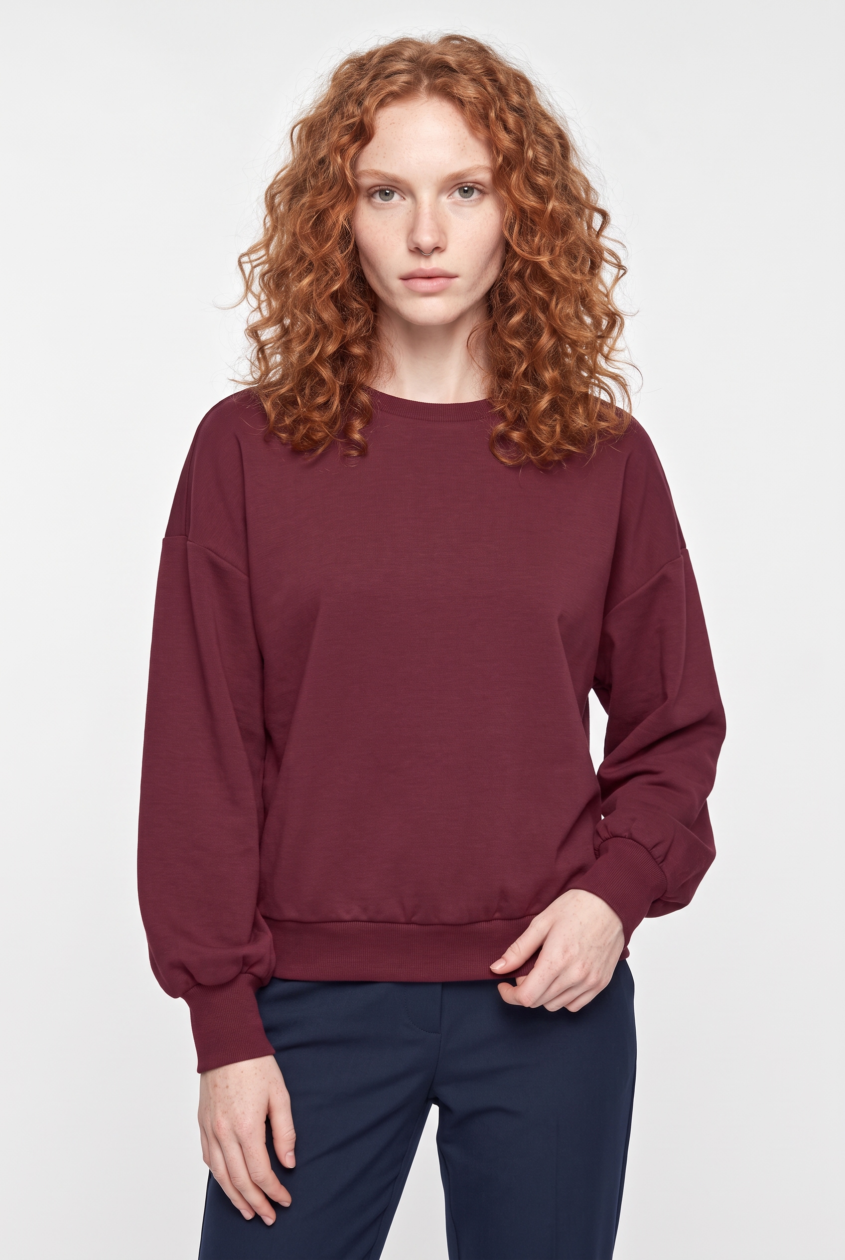 ONLY Sweat-shirt »ONLBROOKE L/S O-NECK SOLID 2 PACK SWT«, 2 mélange coton, coupe régulière
