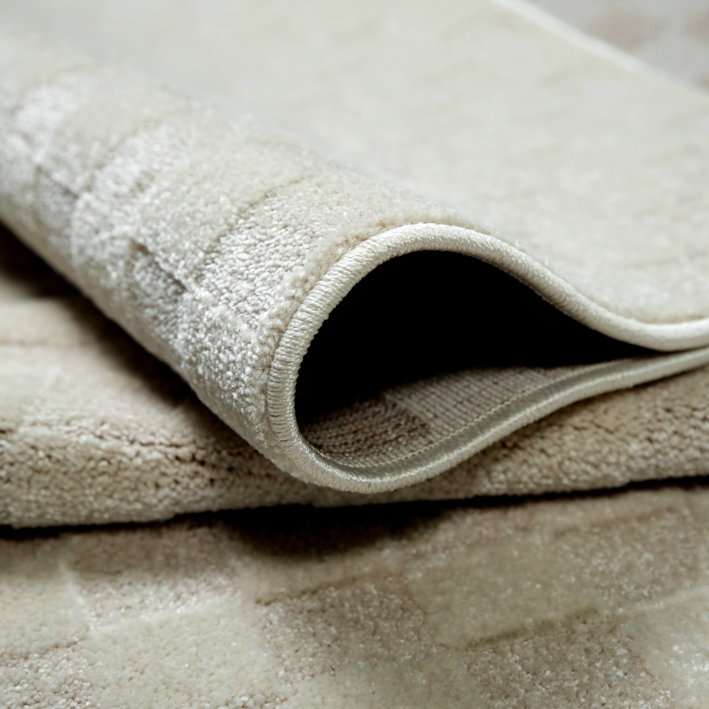 my home Teppich »Lummia, Schachbrett-Design in Hoch-Tief-Struktur« rechteckig 9 mm Höhe 3D-Effekt, softer Kurzflor, pflegeleicht, Scandi-Look