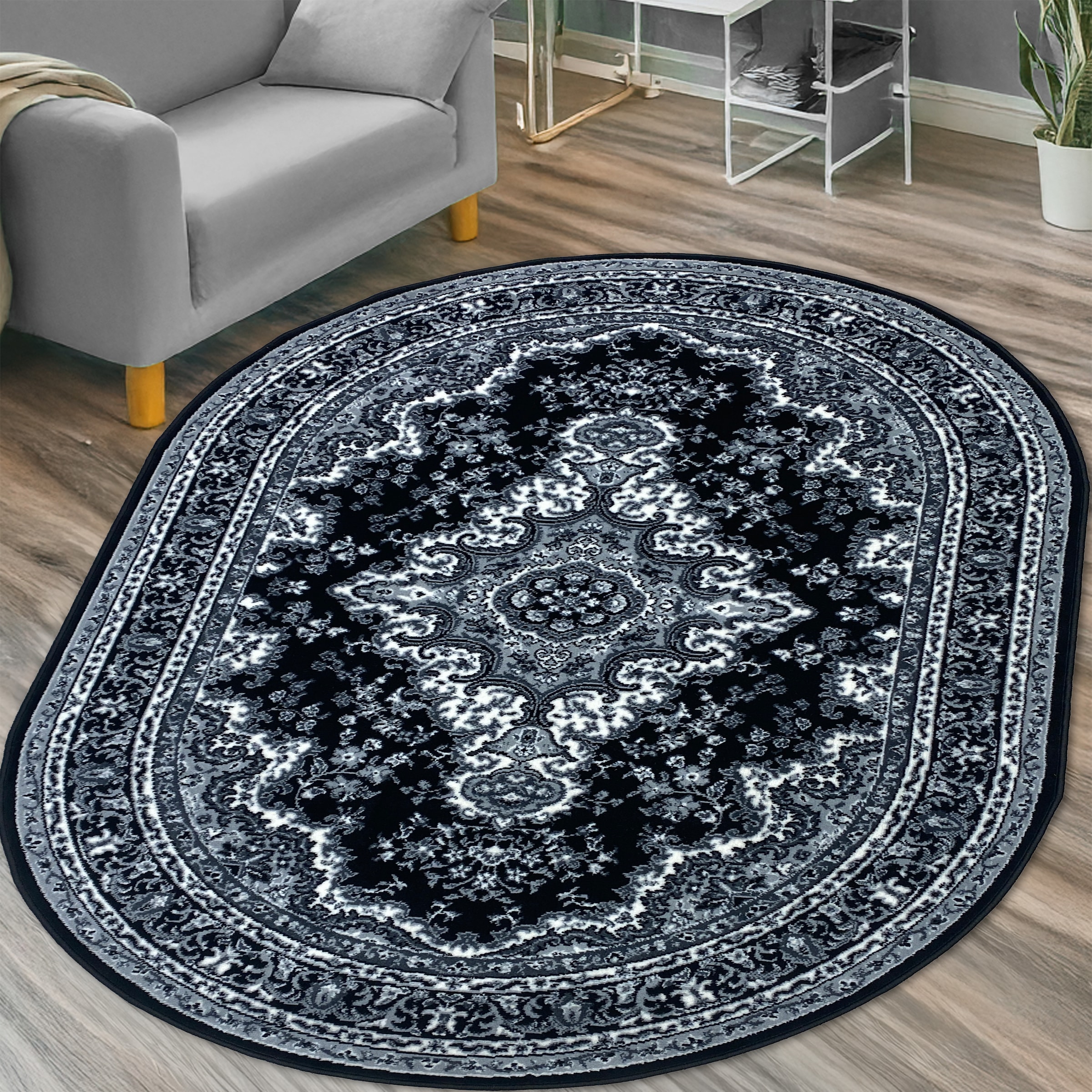 my home Tapis »Oriental, Made in Belgium« ovale 7 mm Höhe Orient-Optik, mit Bordüre, Kurzflor, pflegeleicht, elegant