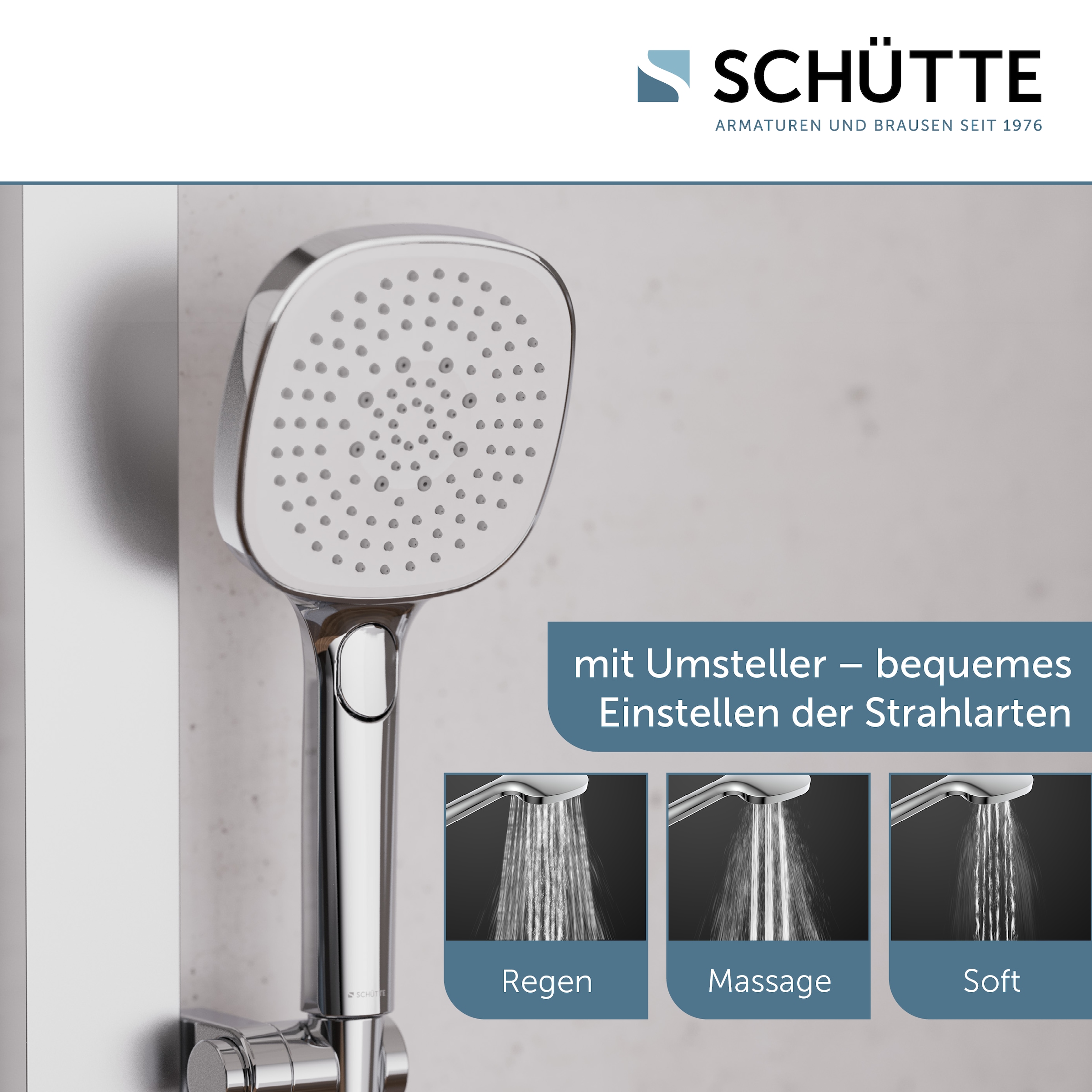 Schütte Duschsystem »LA PALMA« Komplett-Set,  Regendusche, mit Antikalk-Beschichtung, wassersparend