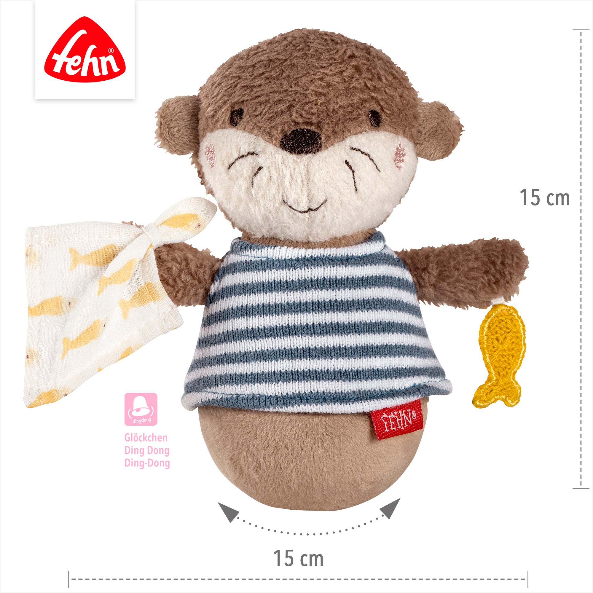 Fehn Greifspielzeug »Otter Theo, Mini-Stehauf Otter«