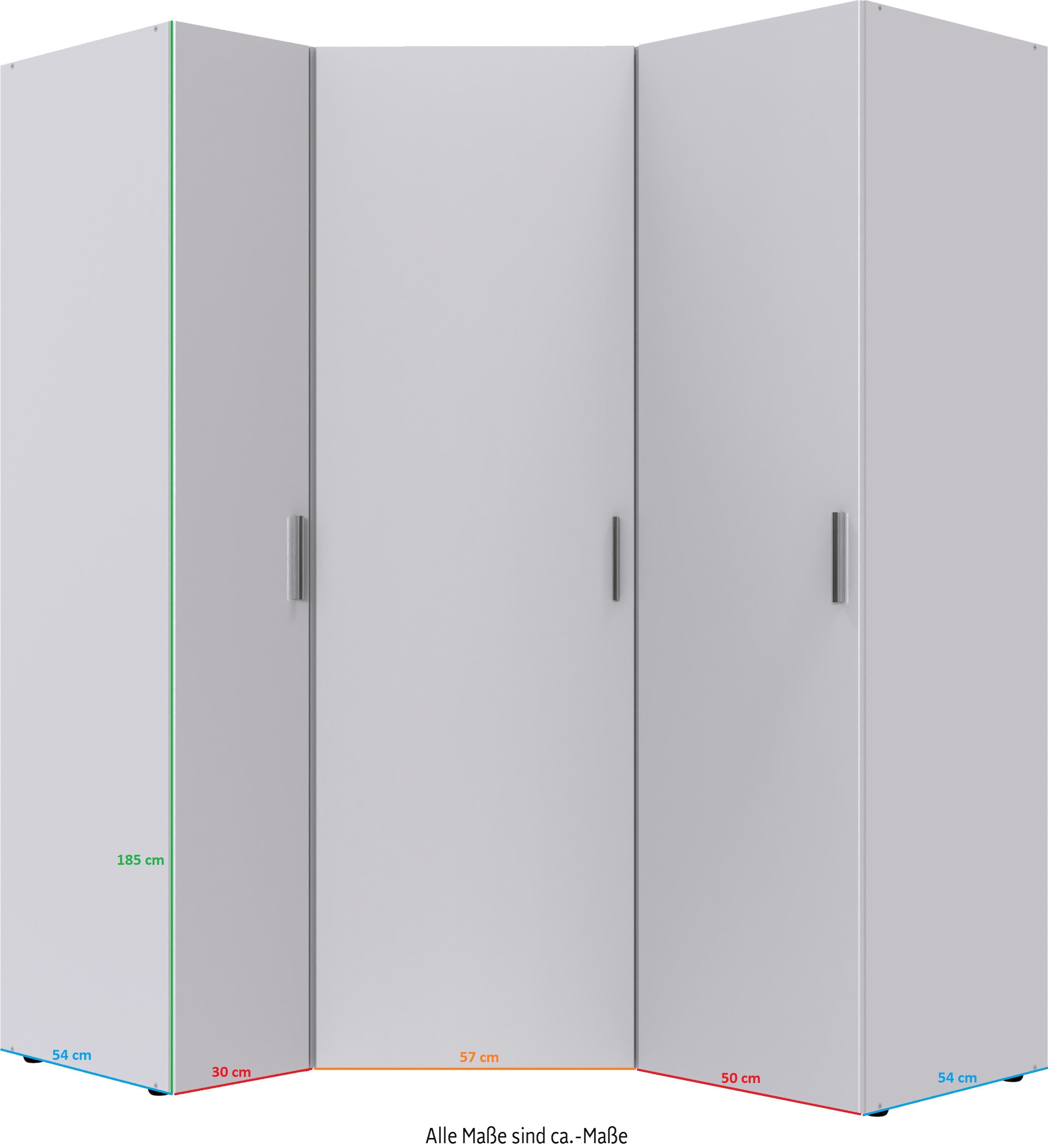 Wimex Système d'armoires »Münster« Spar-Set, 3tlg: Eckschrank+ 2 Schränke 30cm und 50cm breit,  Mehrzweckschrank