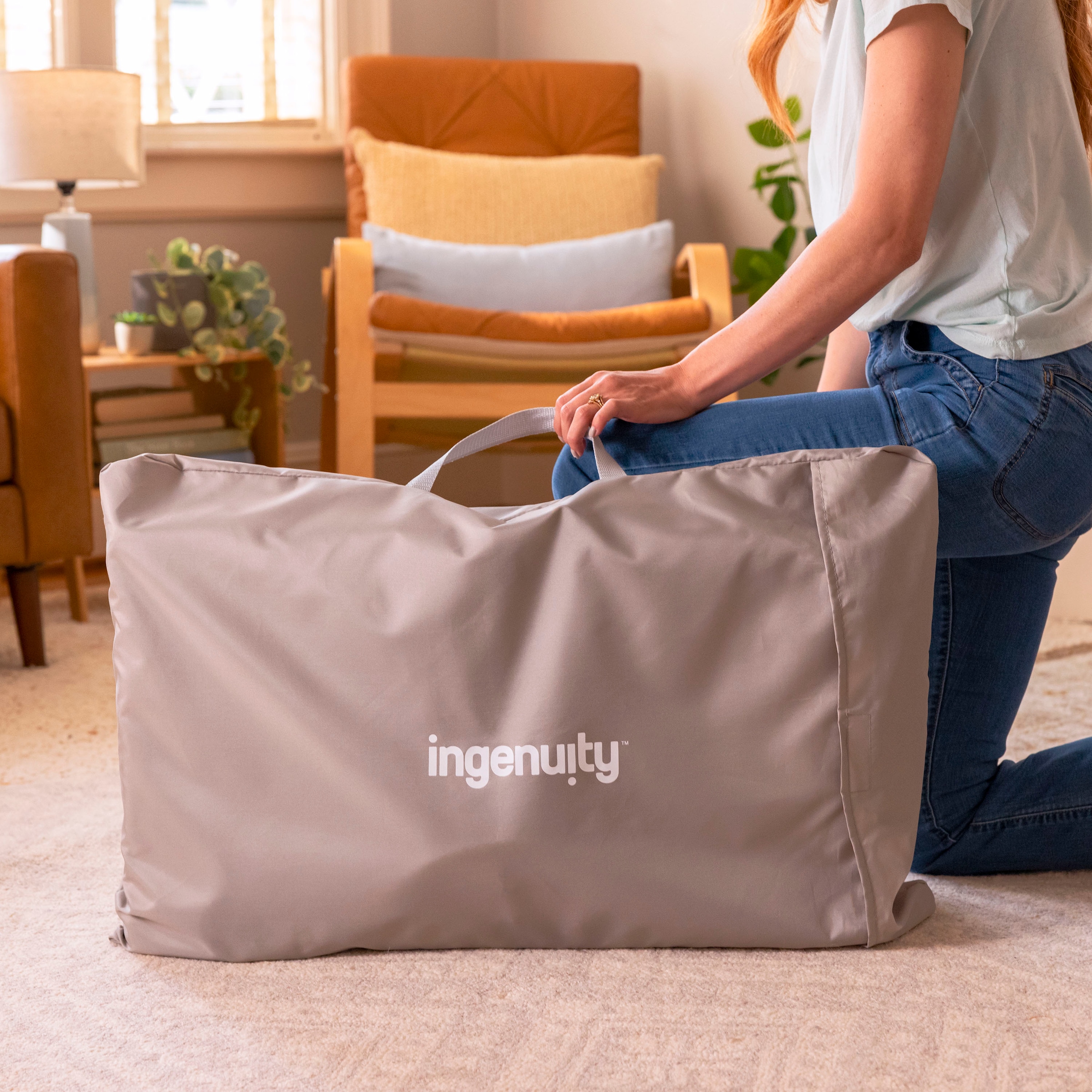 ingenuity Transat pour bébé »Keep InMotion Automatic Rocking Seat - Soulful Skies« mit Sound-Effekt