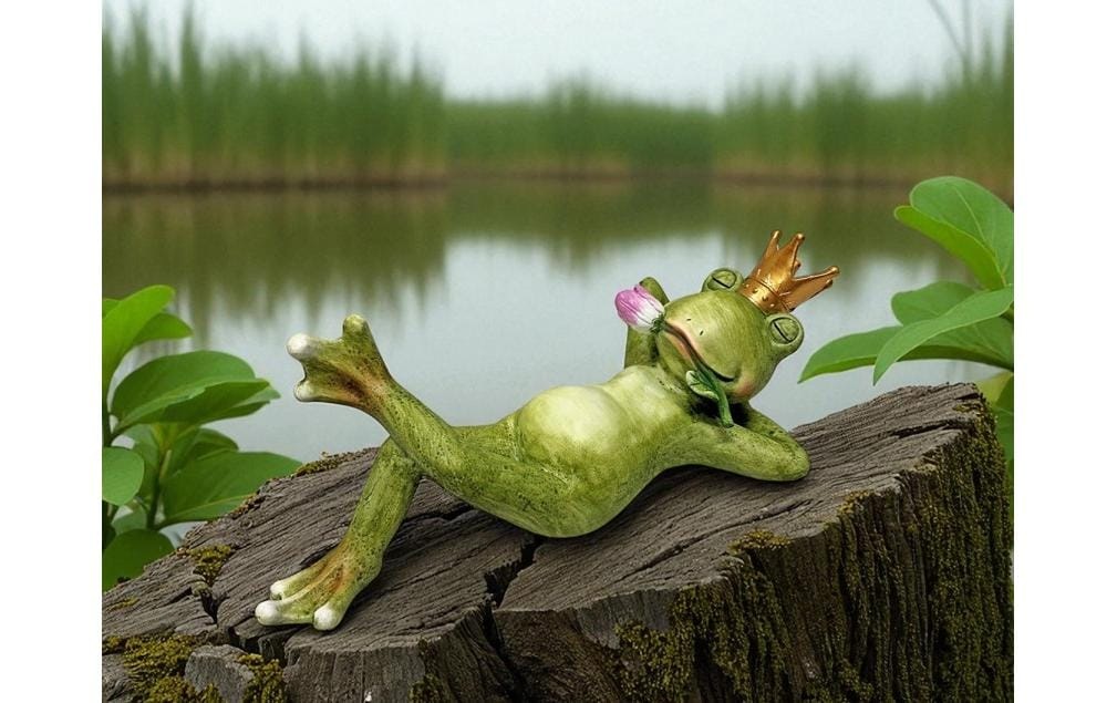  Dekofigur »Dameco Froschkönig liegend 17 x 37 x 15 cm«
