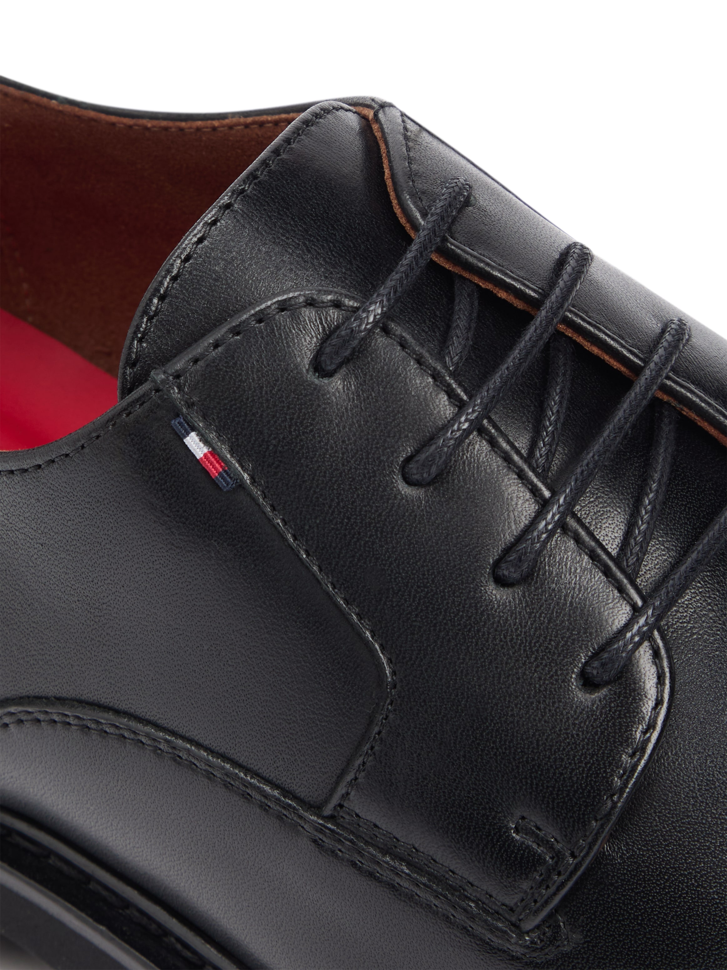Tommy Hilfiger Chaussure à lacets »HILIFGER ULTRALIGHT LHT SHOE«  talon bloc, chaussure de fête, chaussure de soirée avec étiquette drapeau