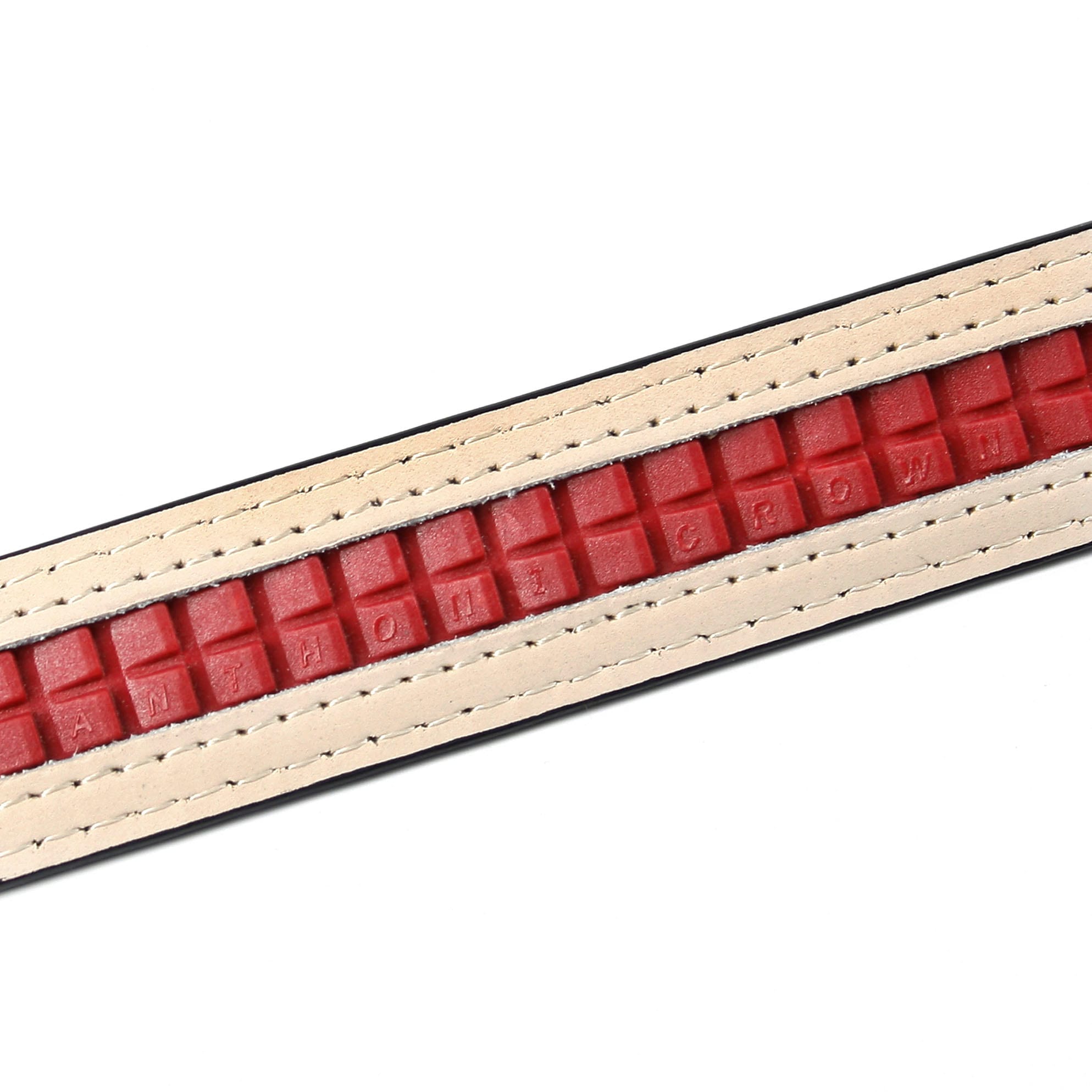 Anthoni Crown Ledergürtel , stilvoll in beige mit silberfarbener Schliesse