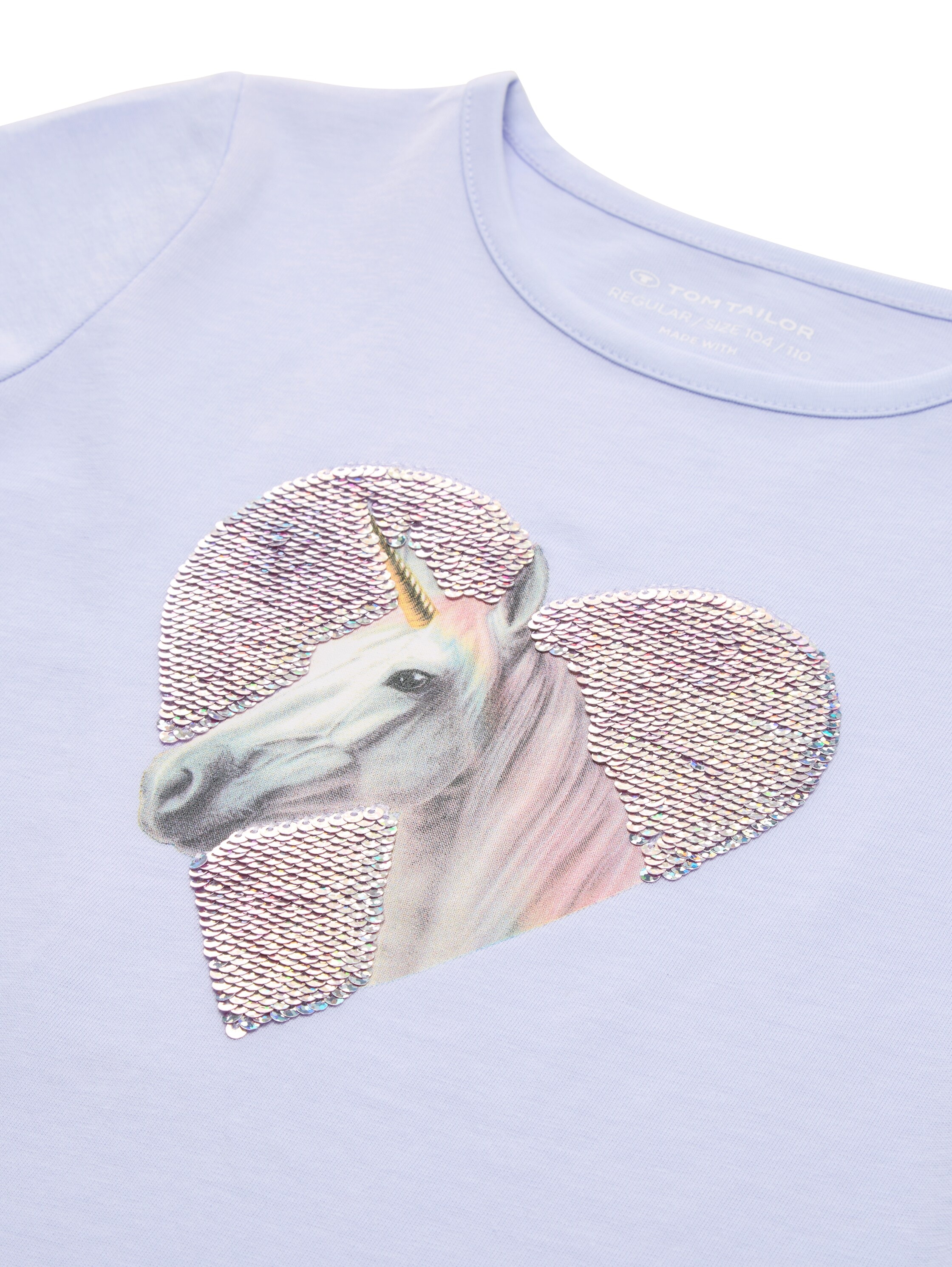 TOM TAILOR T-shirt mit Pailetten-Print, Pferde für Girls