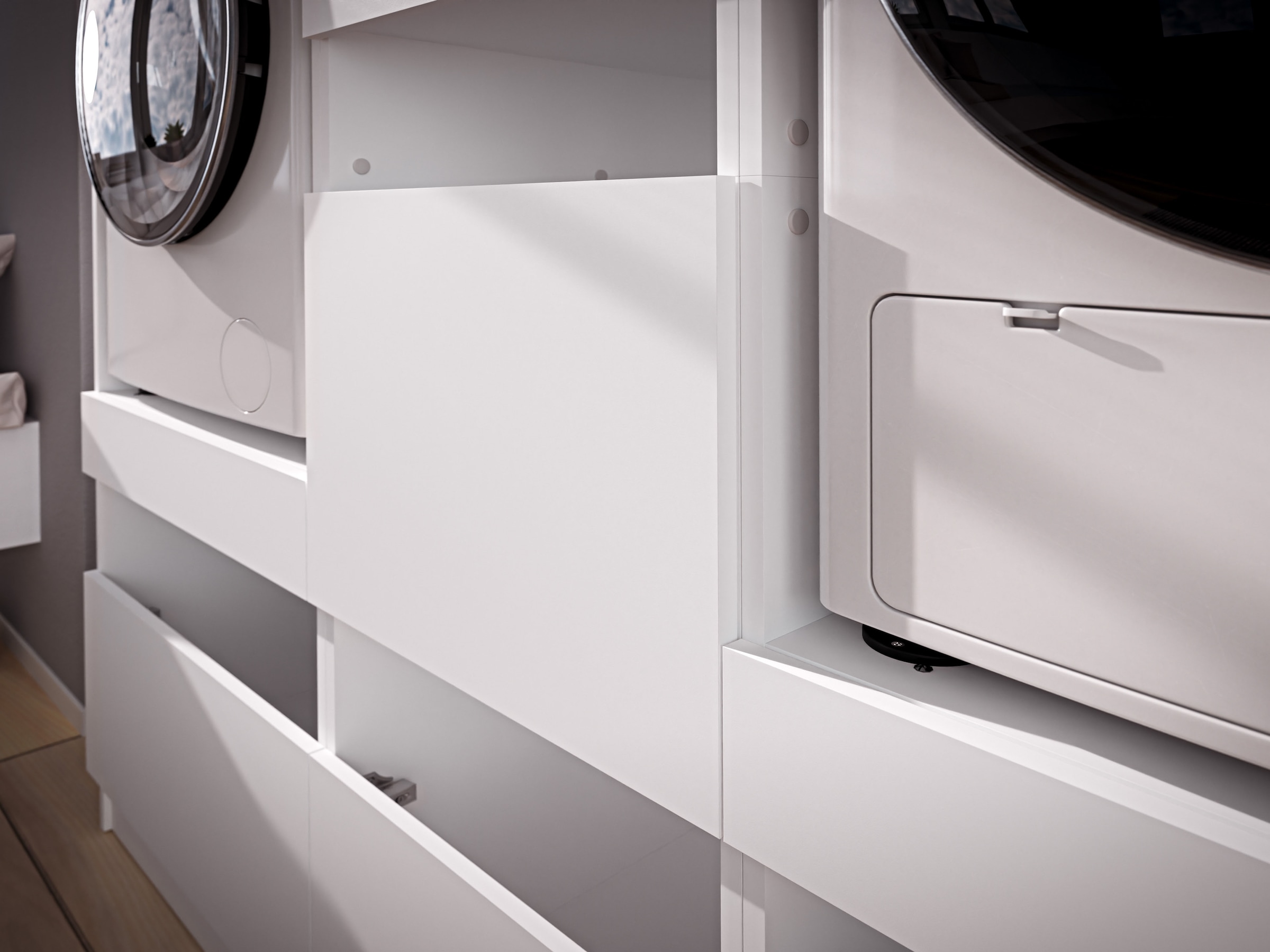 BASIC by Balculina Mehrzweckschrank-Set »Washhome B/T/H 118x68x200 cm« 2 Stk. tlg.