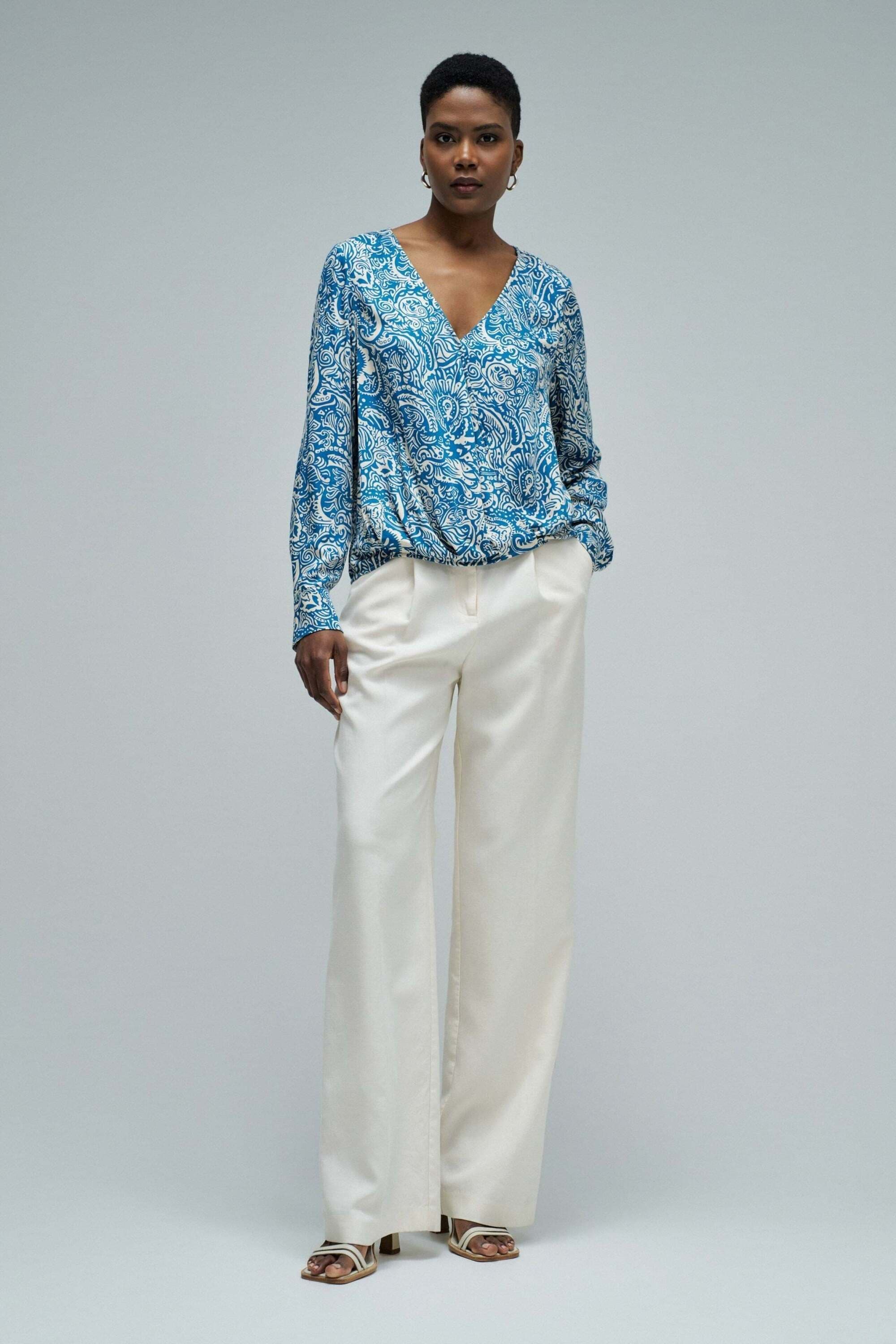 Salsa Langarmbluse »Salsa Jeans Langarmbluse Wrap Blouse«