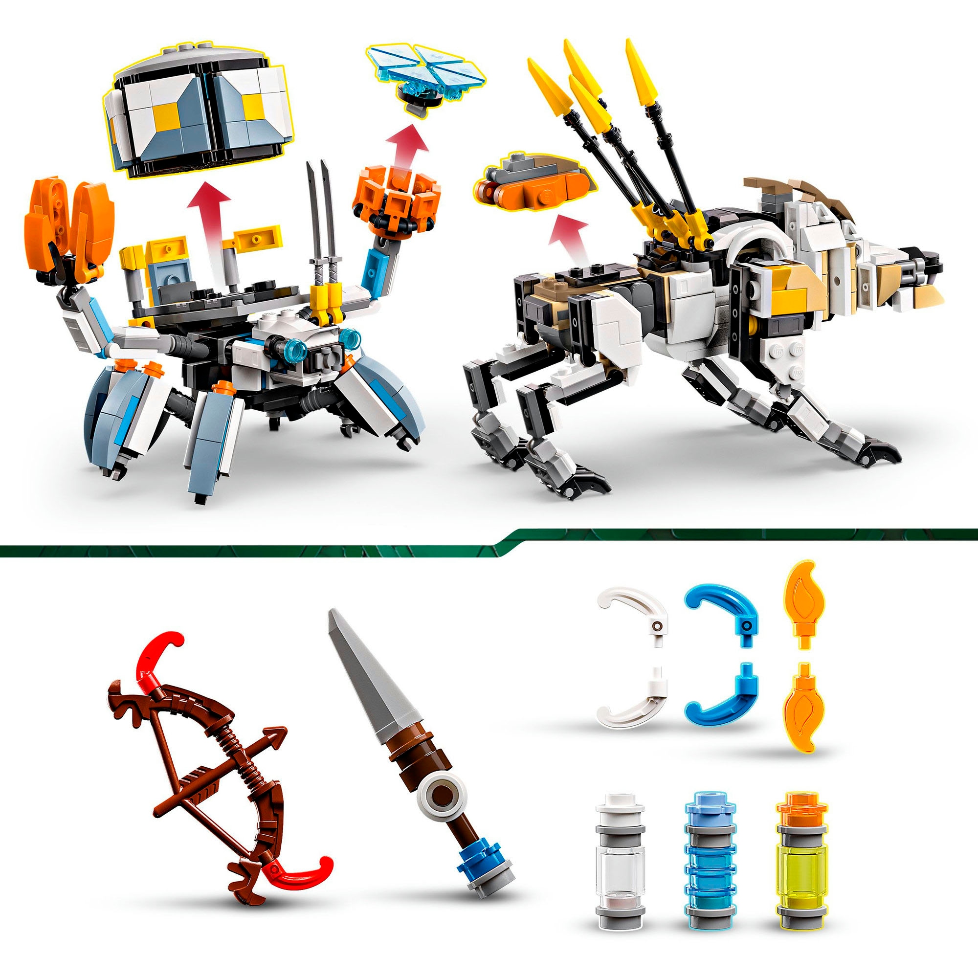 LEGO® Konstruktionsspielsteine »Aloy und Varl vs. Panzerwanderer und Sägezahn (77037), LEGO® Horizon« Made in Europe