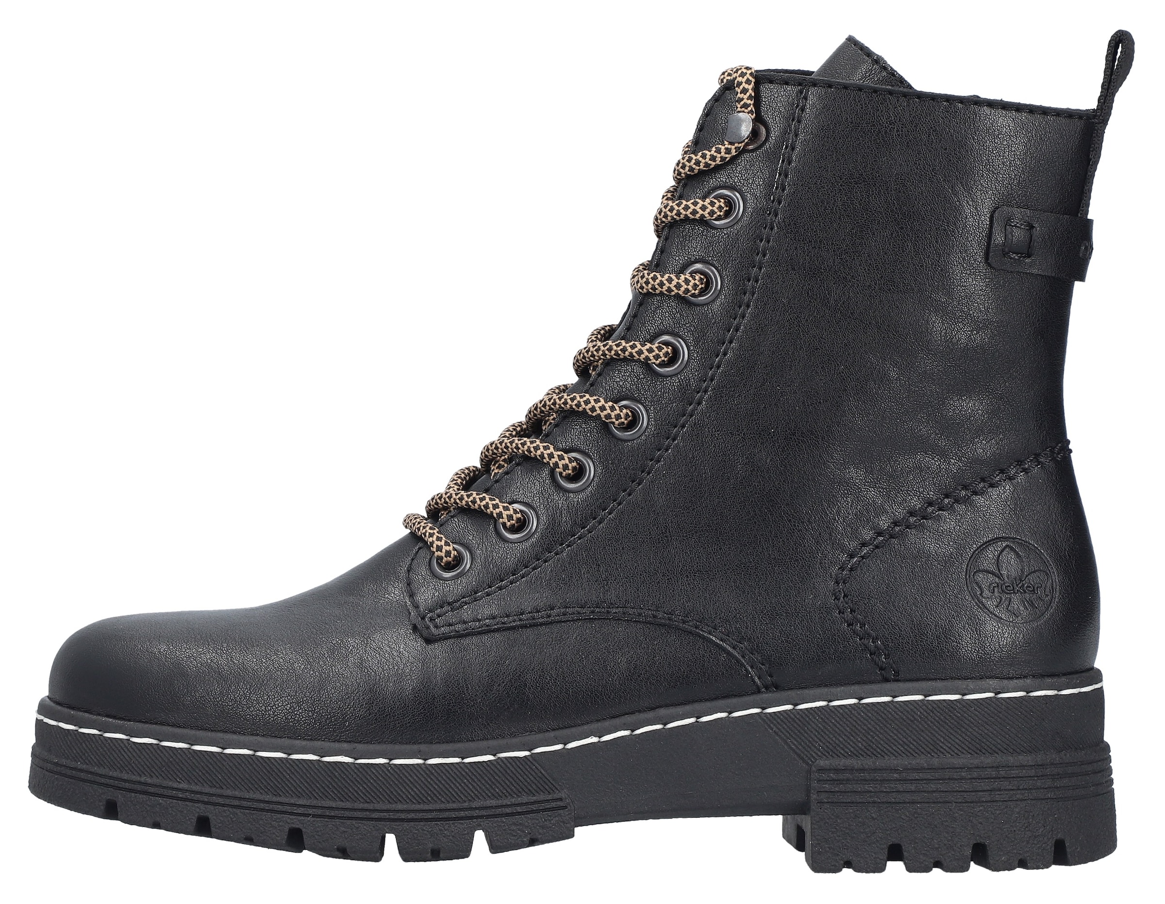 Rieker Schnürstiefelette  Schnürboots, Plateauboots, Profilsohle, mit Innenreissverschluss