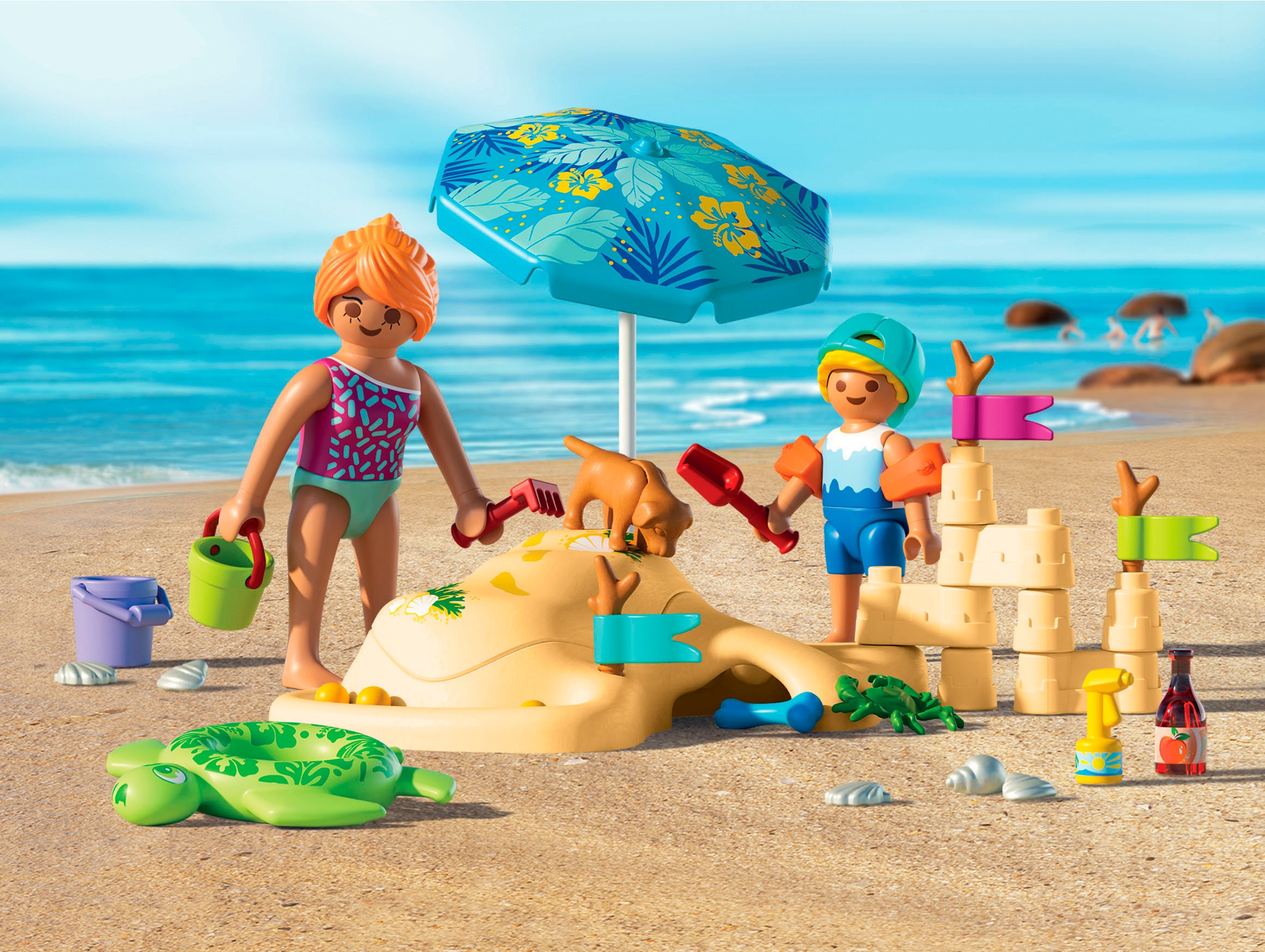 Playmobil® Konstruktions-Spielset »Familienspass am Strand (71906), My Life« Made in Europe