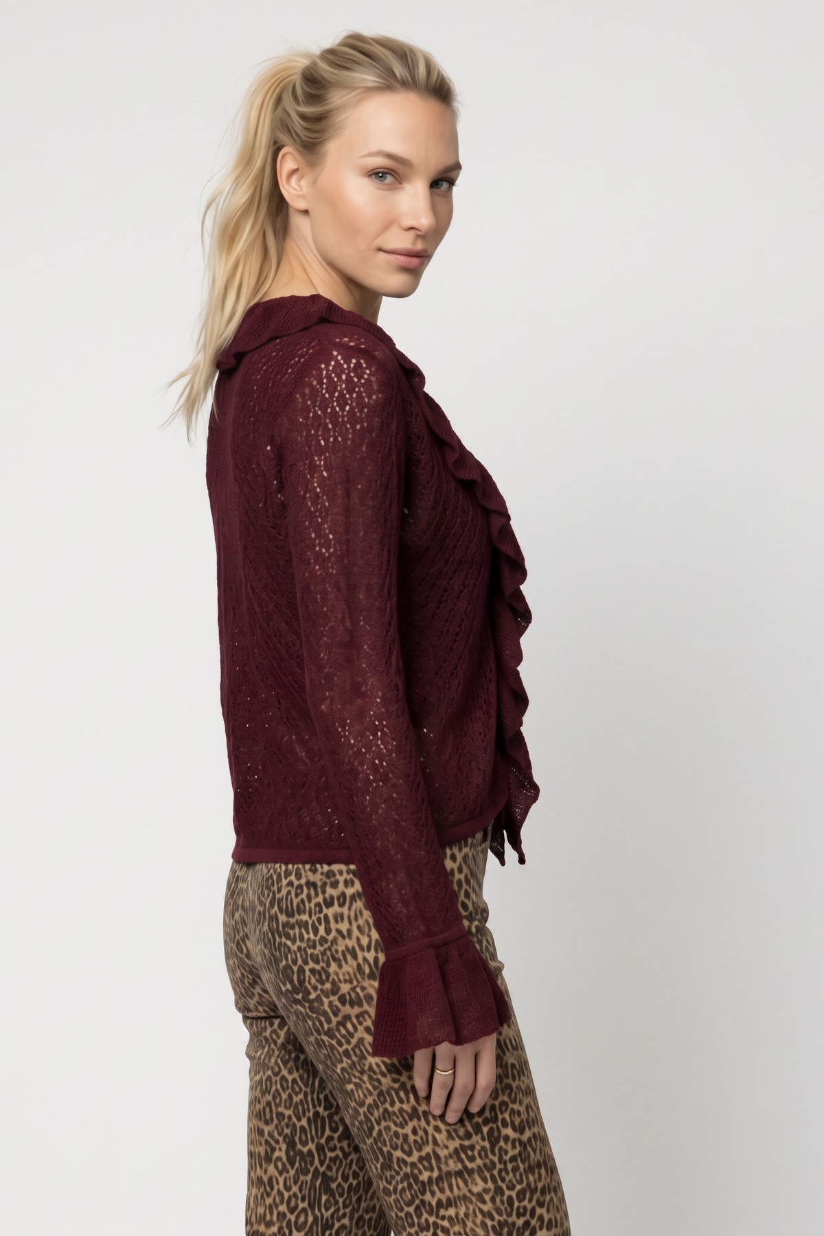 Monari Cardigan »Jacke Volants« Regular fit mit Volants