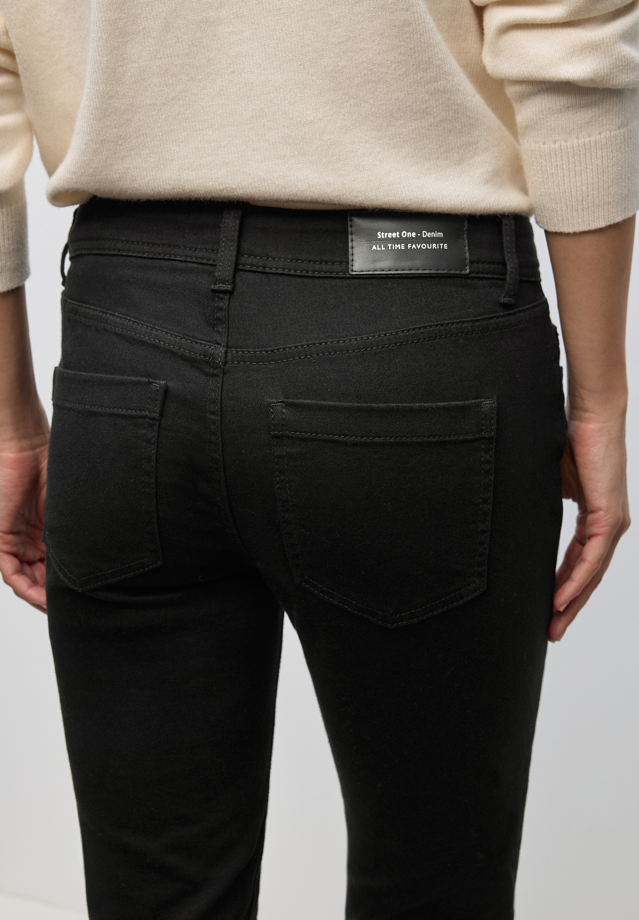 STREET ONE Jeans à 5 poches »Style Jane« im Slim Fit, Mid Waist
