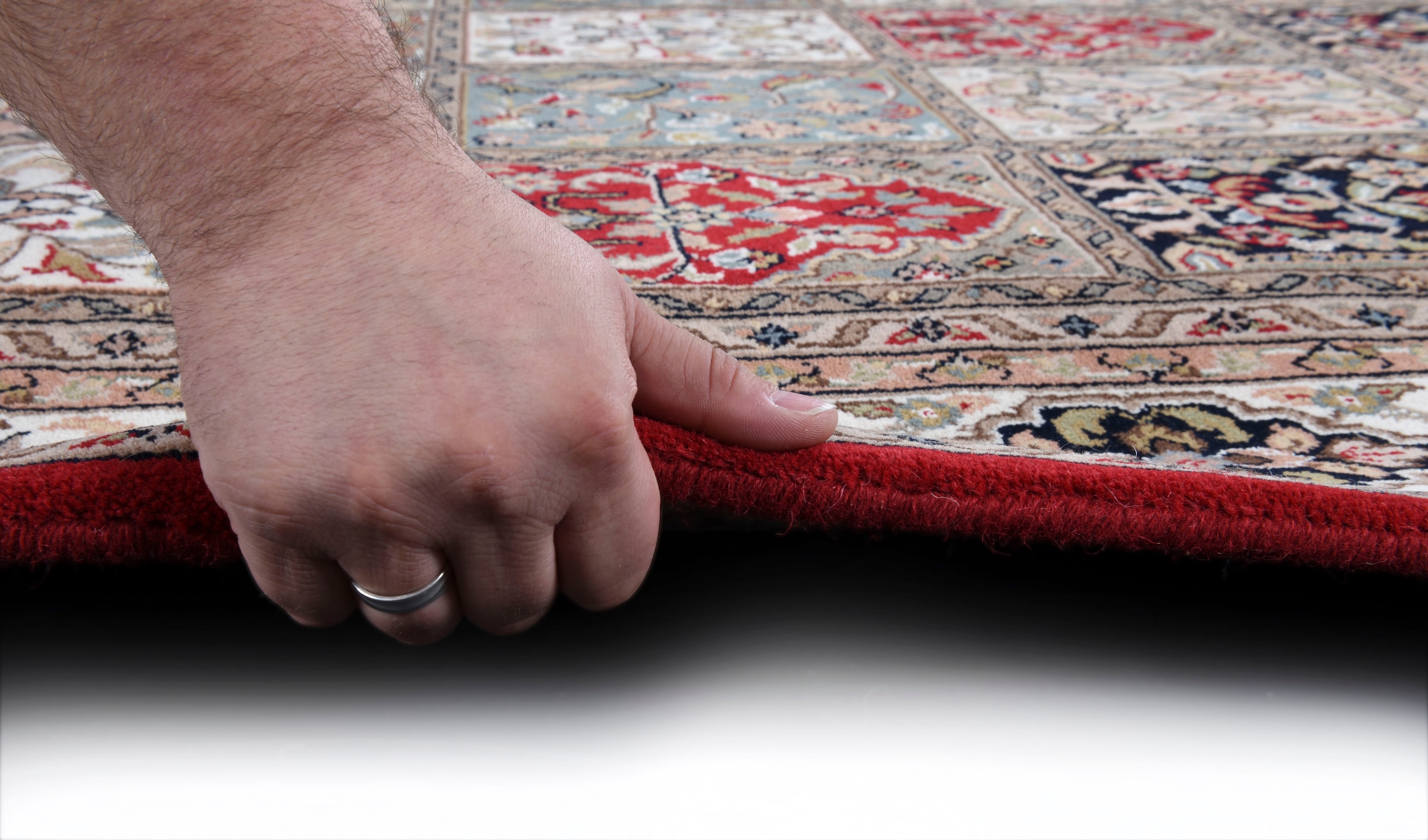 THEKO Orientteppich »Benares Bachtiari« rechteckig 12 mm Höhe reine Wolle, handgeknüpft, mit Fransen