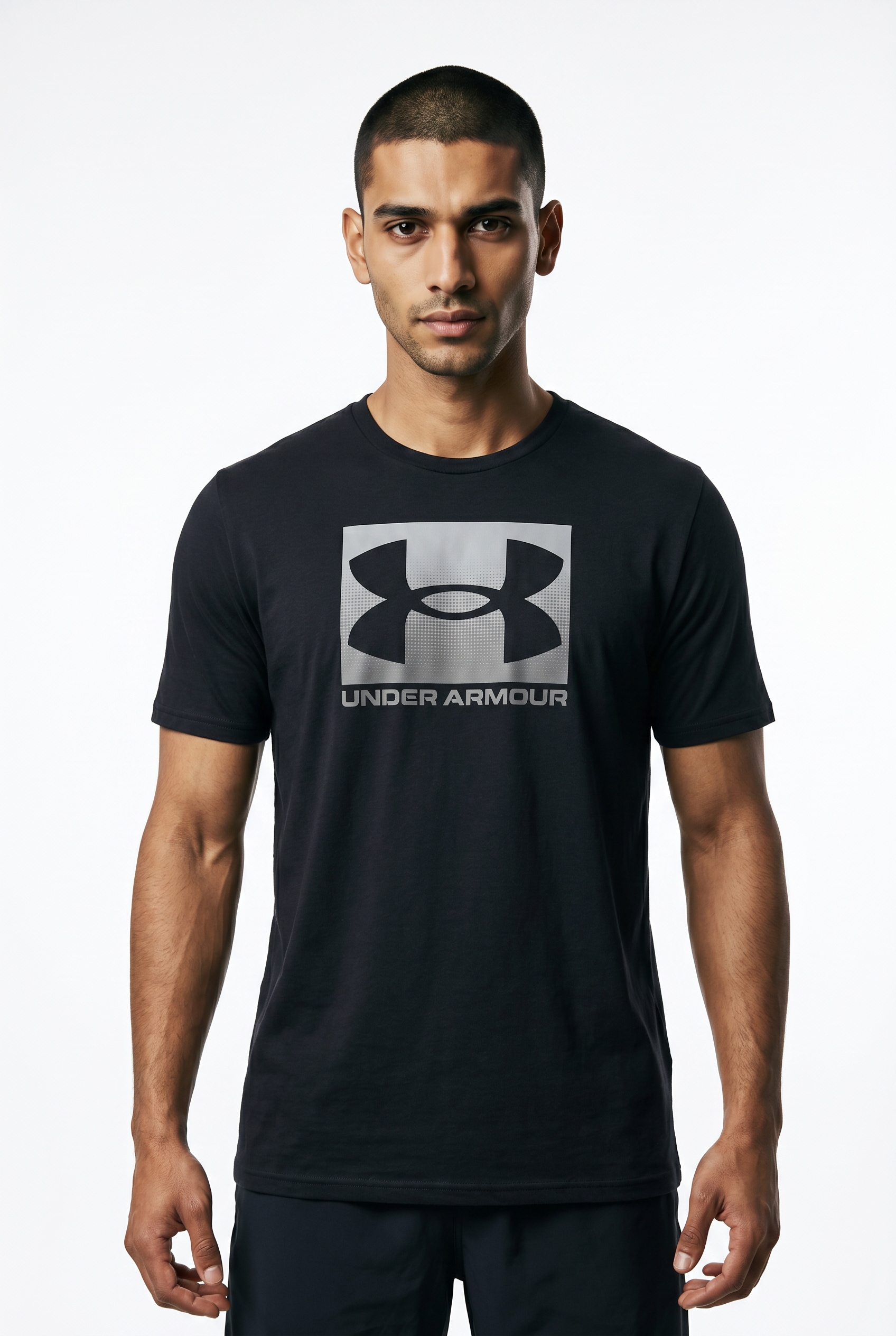 Under Armour® T-shirt »UA M BOXED SPORTS UPDATED SS« sportlicher Stil, Rundhalsausschnitt, aus Baumwolle und Polyester
