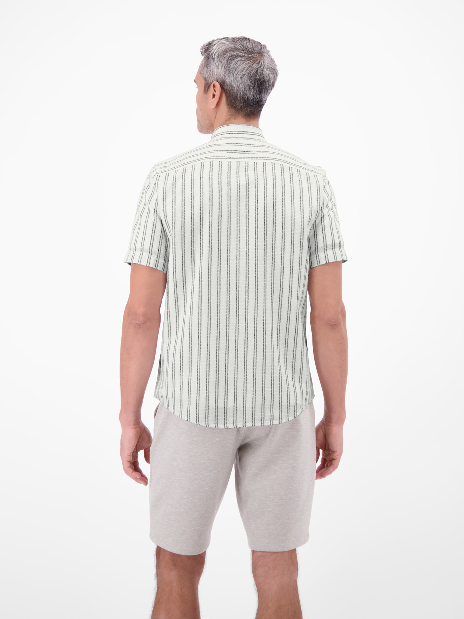 LERROS Chemise à manches courtes gestreift, mit Knopfleiste