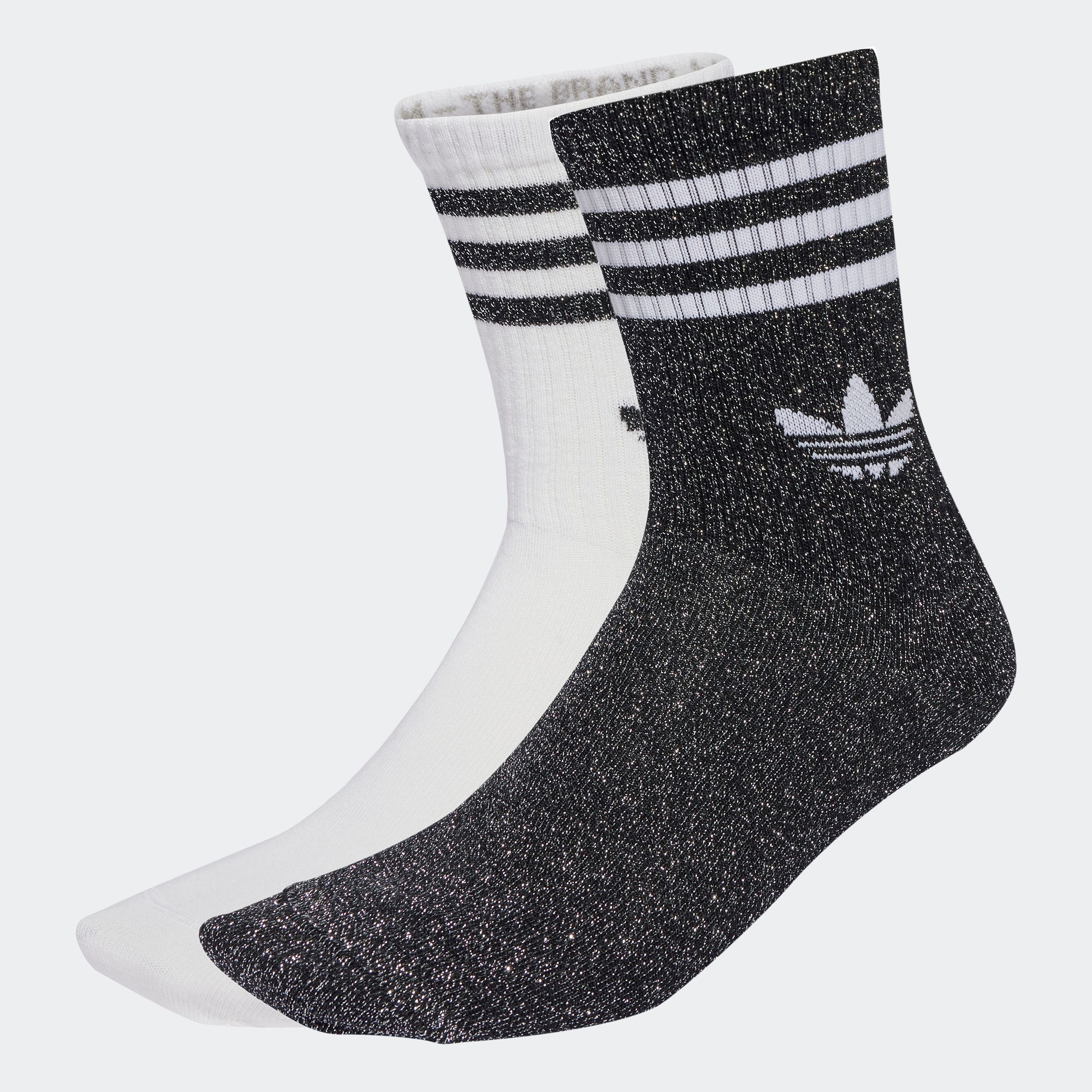 adidas Originals Sportsocken »3-STREIFEN GLITZER CREW, 2 PAAR« 2 Paar tlg. für Laufen, mit Rippbündchen, mit Glitzer auf 3-Streifen und Trefoil