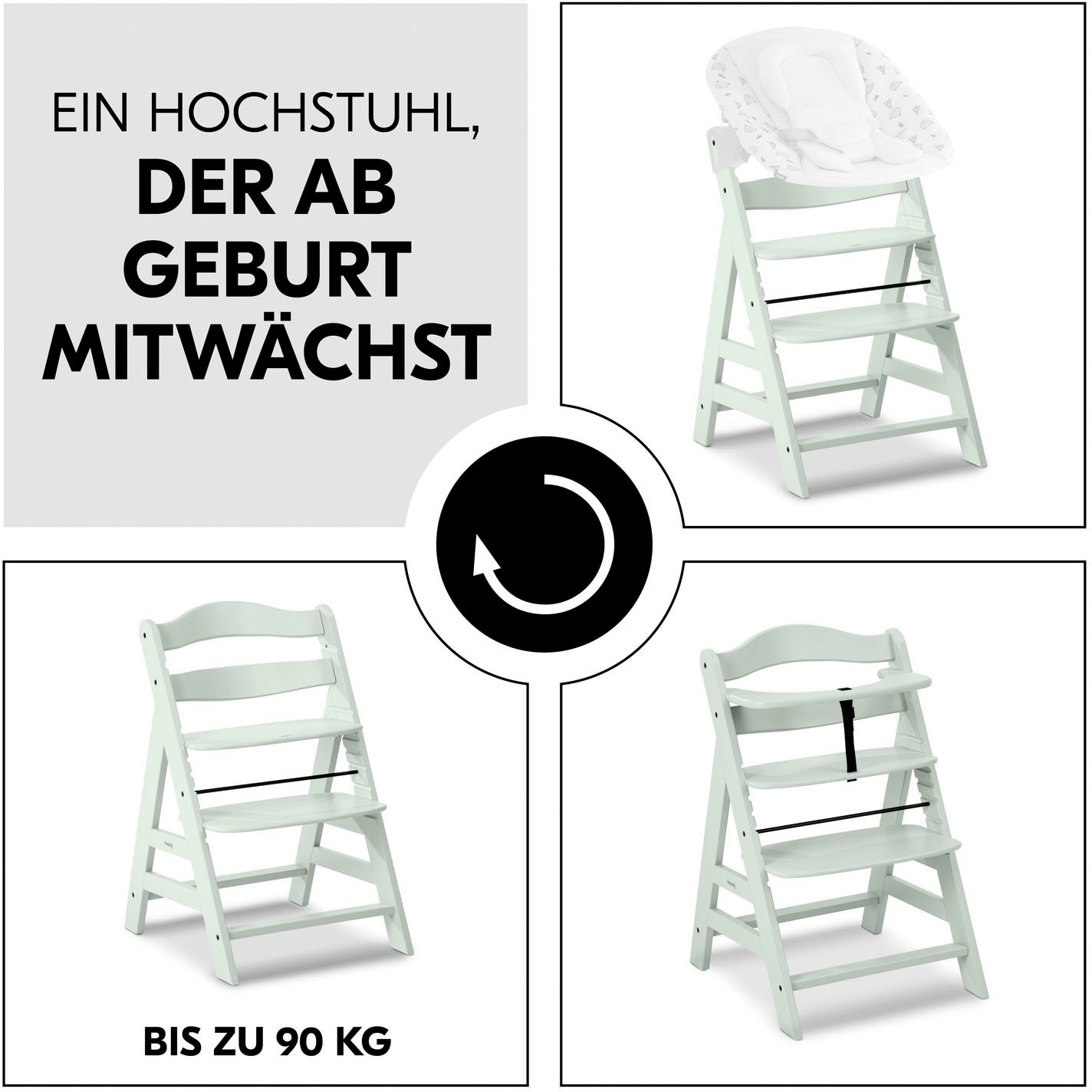 Hauck Chaise haute »Alpha+« () FSC® - schützt Wald