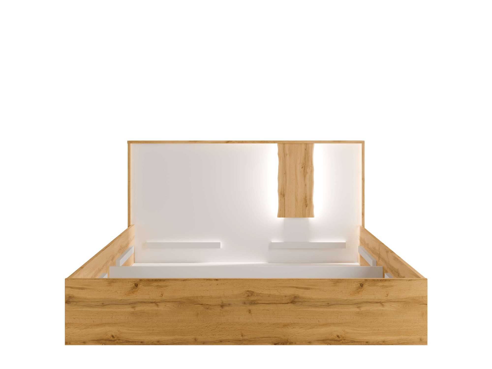 Home affaire Lit »Bett Fabella ohne Matratze (Schlaffläche 180x200 cm)« Bett mit Stauraum und Led-Beleuchtung, BxTxH 191,3x206,4x102,2 cm