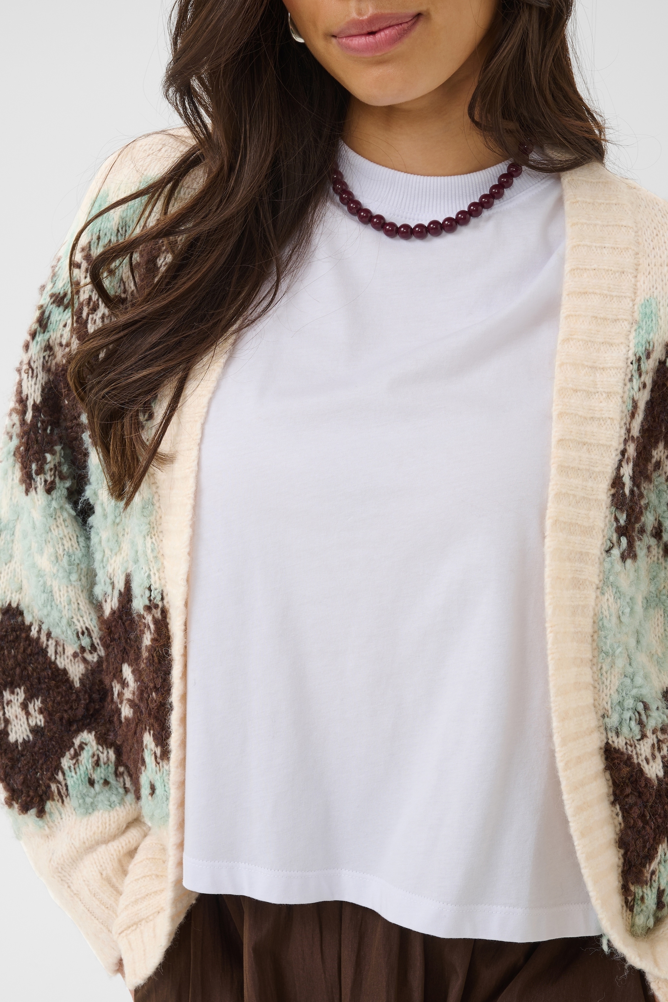 Saint Tropez Veste en tricot »TuskaSZ Cardigan« Mélange de matériaux, coupe regular