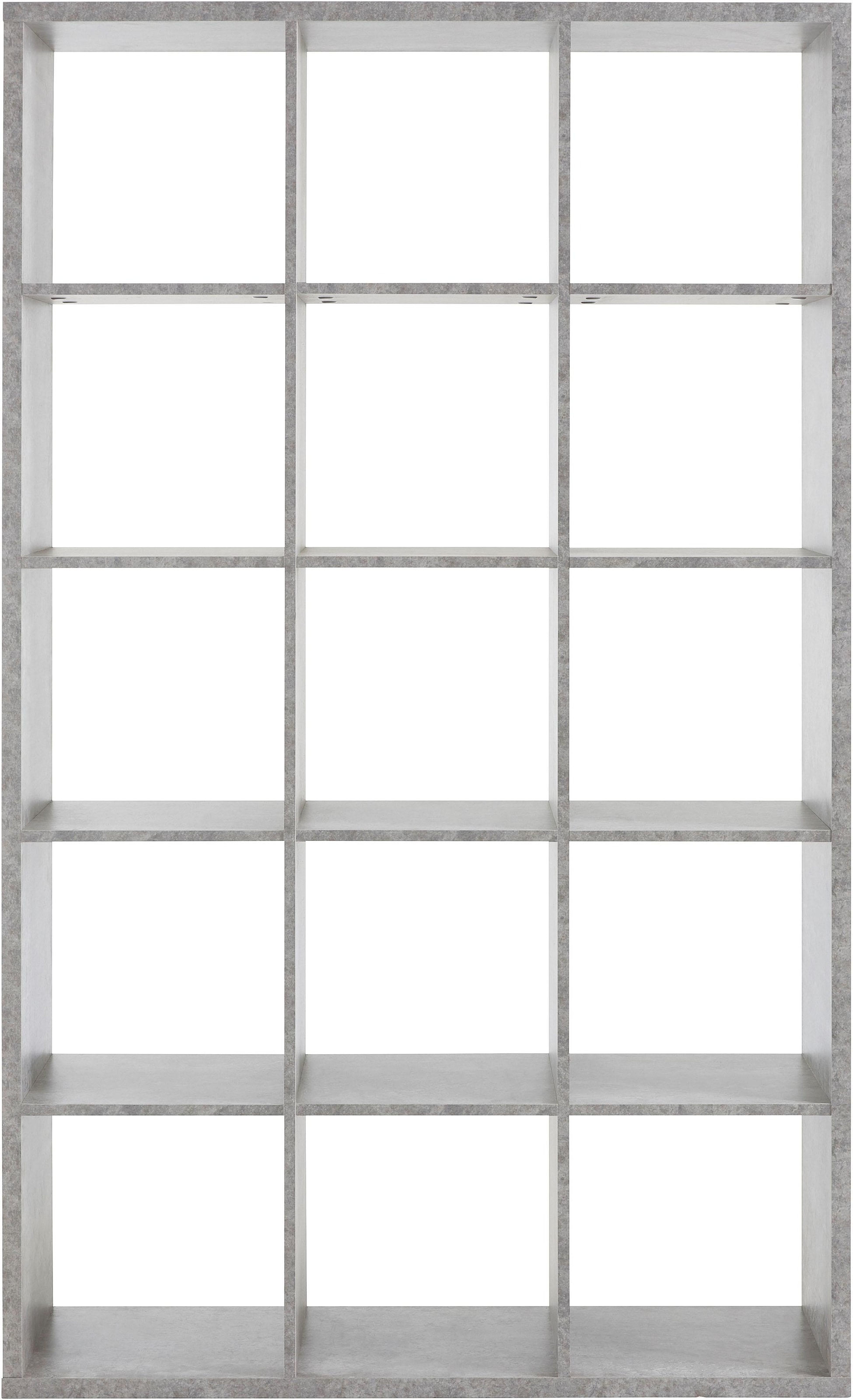 FORTE Étagère sur pied »Mauro, Raumteiler, sorgt für Stil und Ordnung« L/H/P env. 107/176/32 cm,  5 compartiments, chaque compartiment supporte jusqu’à 5 kg, taille compartiment 33x33cm