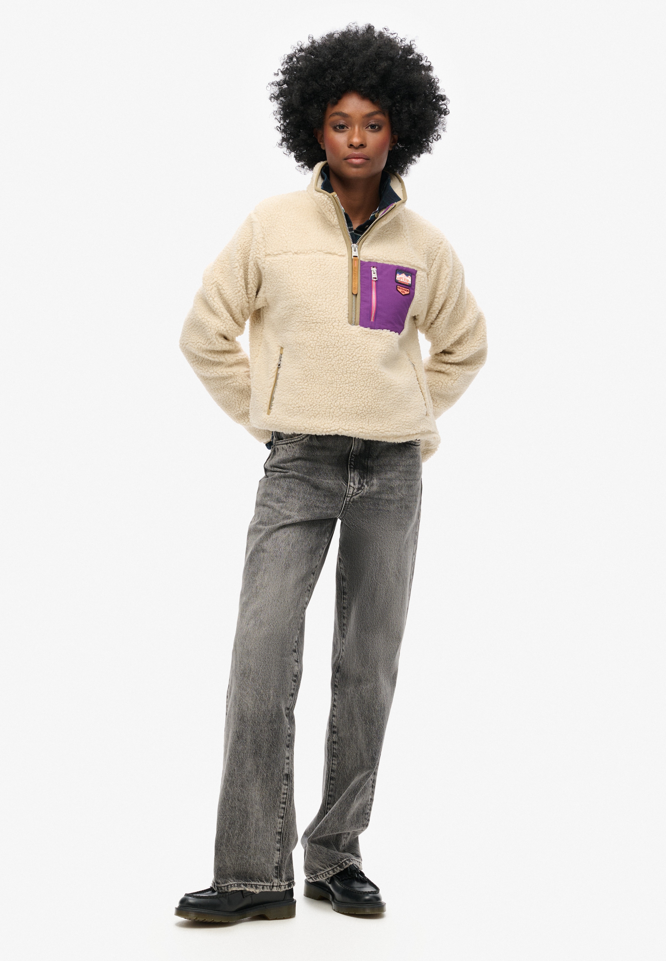 Superdry Pull en polaire »VINTAGE RETRO HALF ZIP FLEECE«
