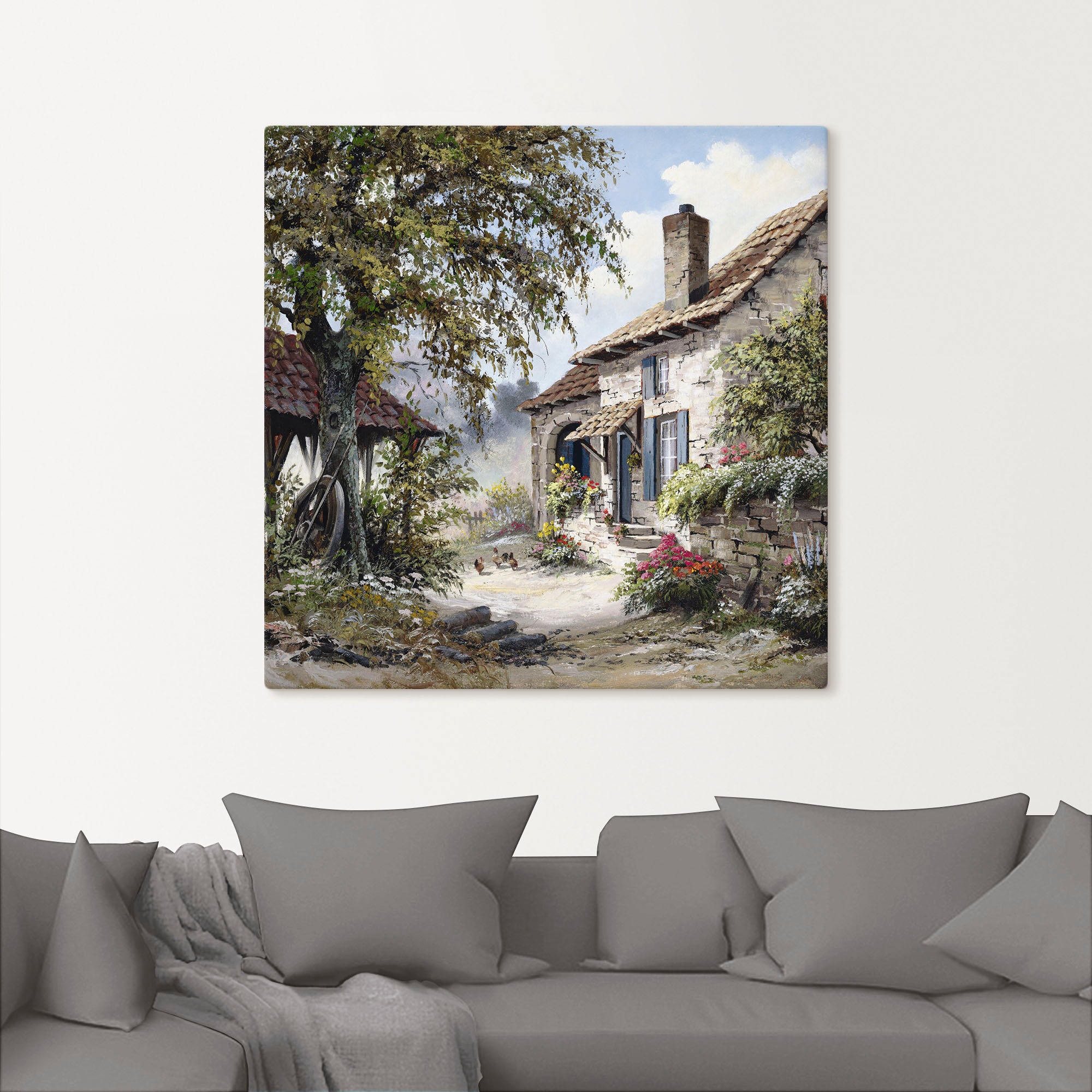 Artland Tableau sur toile »Opa's Haus« 1 cuis tlg. auf Holzrahmen gespannt