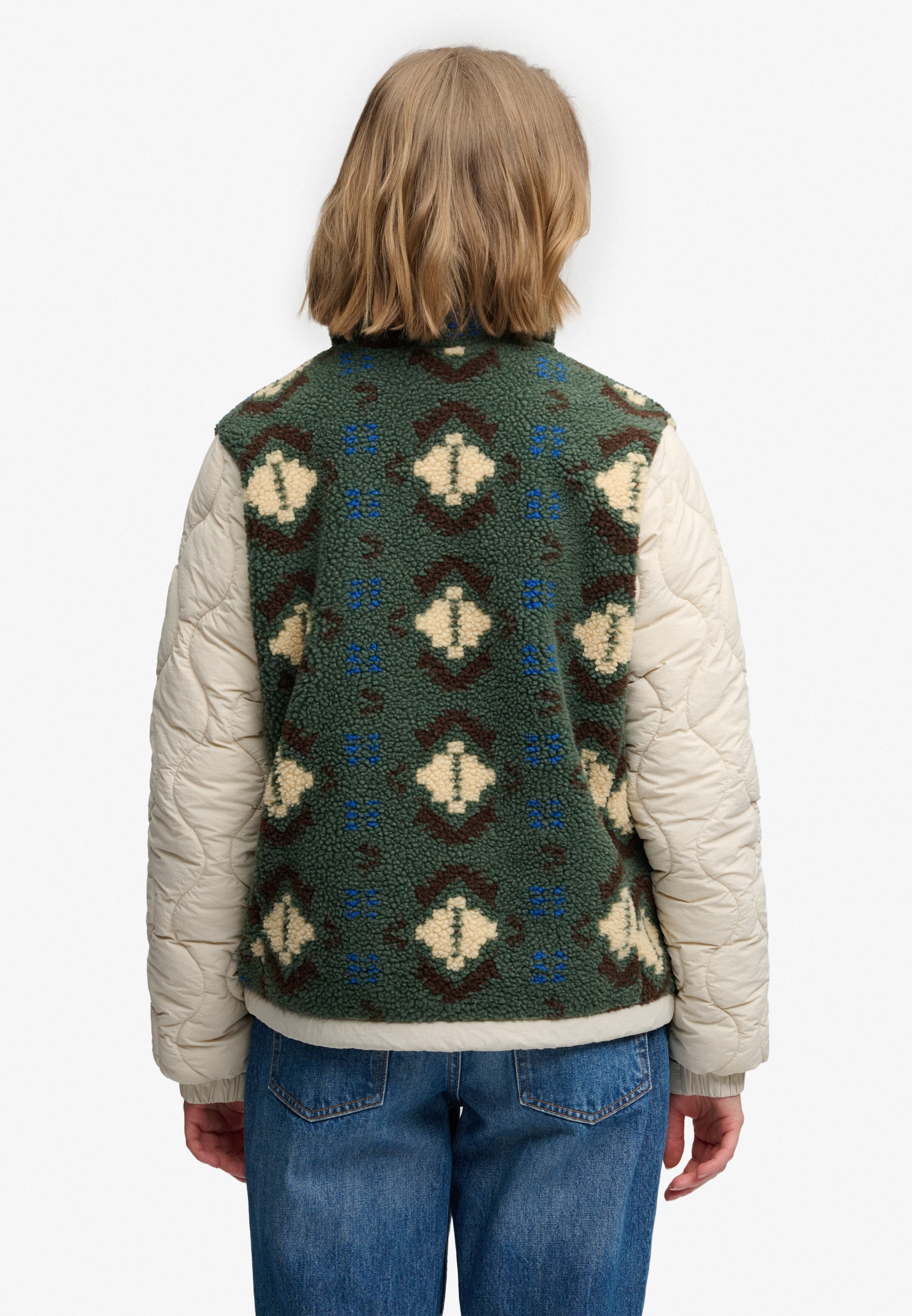 Superdry Veste polaire »FLEECE ONION QUILT HYBRID« fibre synthétique, coupe décontractée