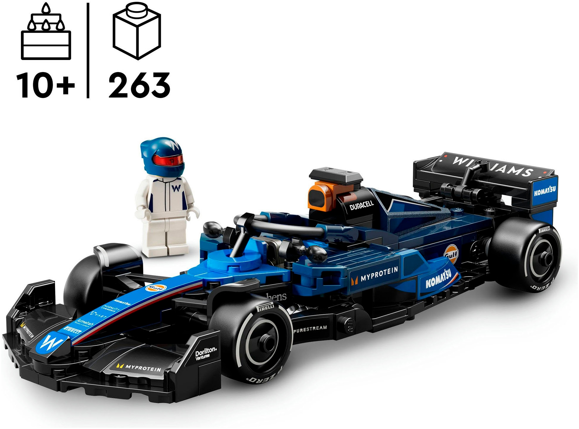 LEGO® Konstruktionsspielsteine »Williams Racing FW46 F1® Rennauto (77249), LEGO® Speed Champions« Made in Europe