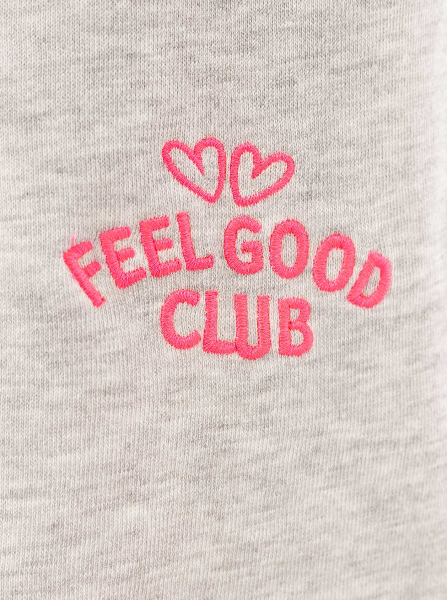 Zwillingsherz Pantalon sweat »"Feel Good Club"«  leichtes Sweatmaterial, Stickerei, Eingriffstaschen